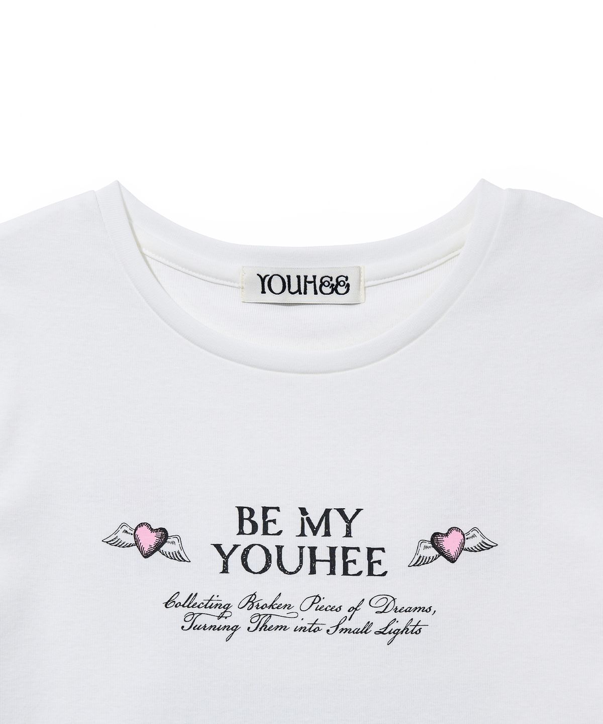 유희(YOUHEE) HEART WING GRAPHIC T-SHIRT_WHITE