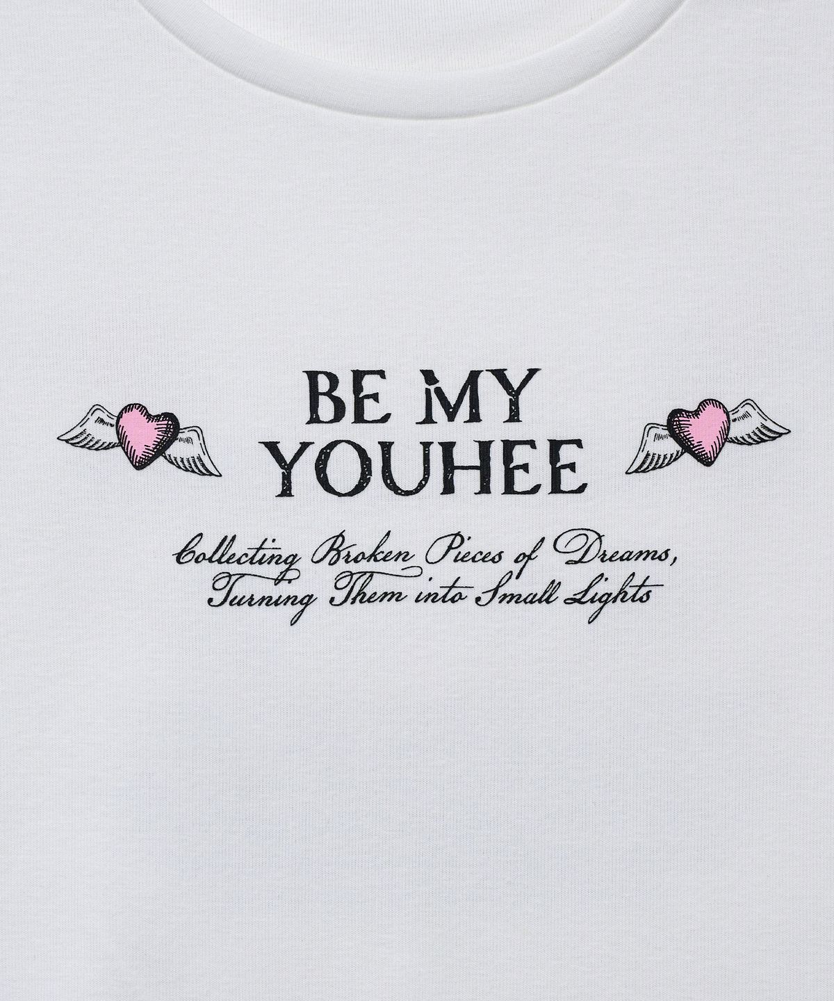 유희(YOUHEE) HEART WING GRAPHIC T-SHIRT_WHITE
