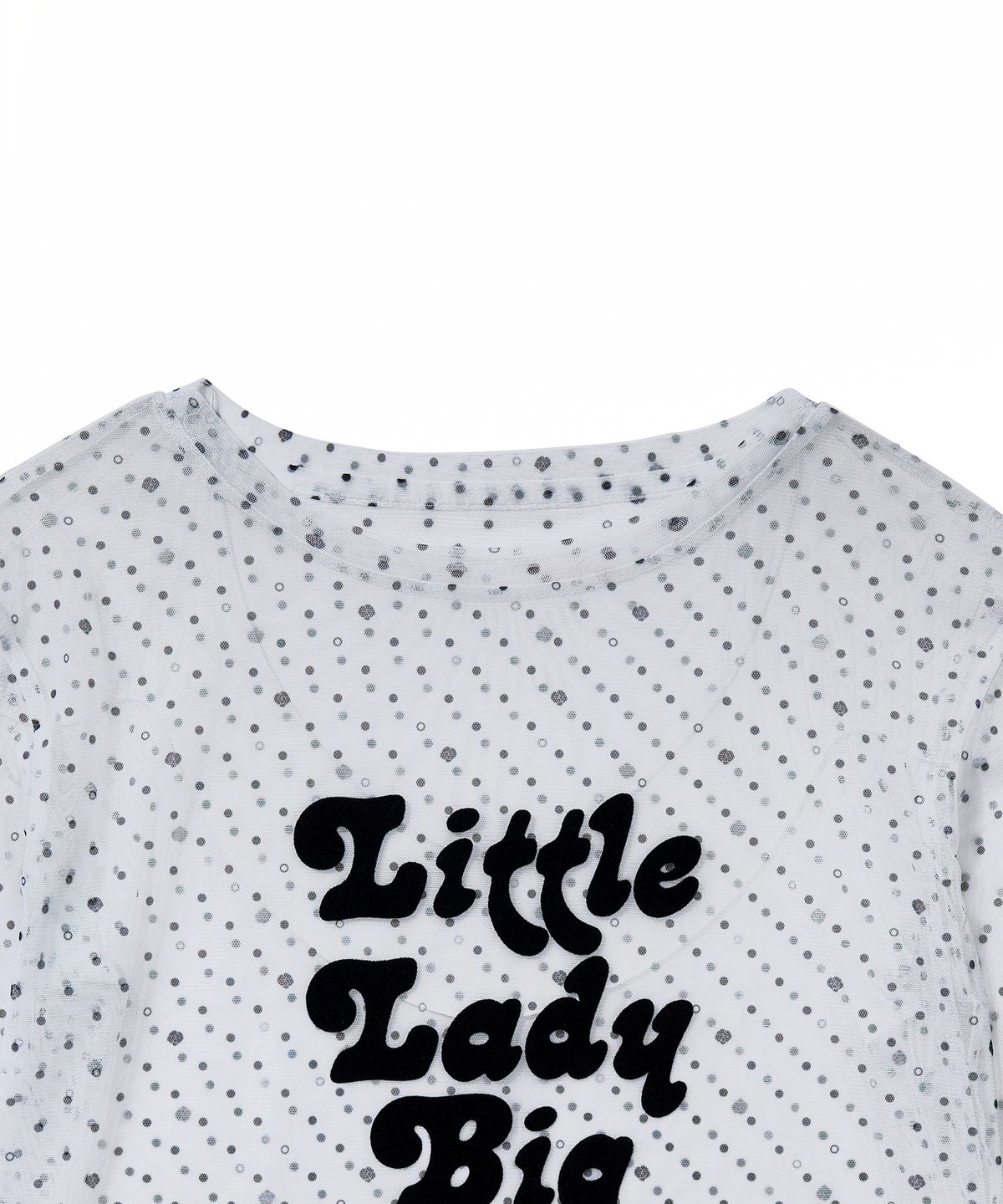 유희(YOUHEE) ROSE DOT MESH LONG SLEEVE_WHITE