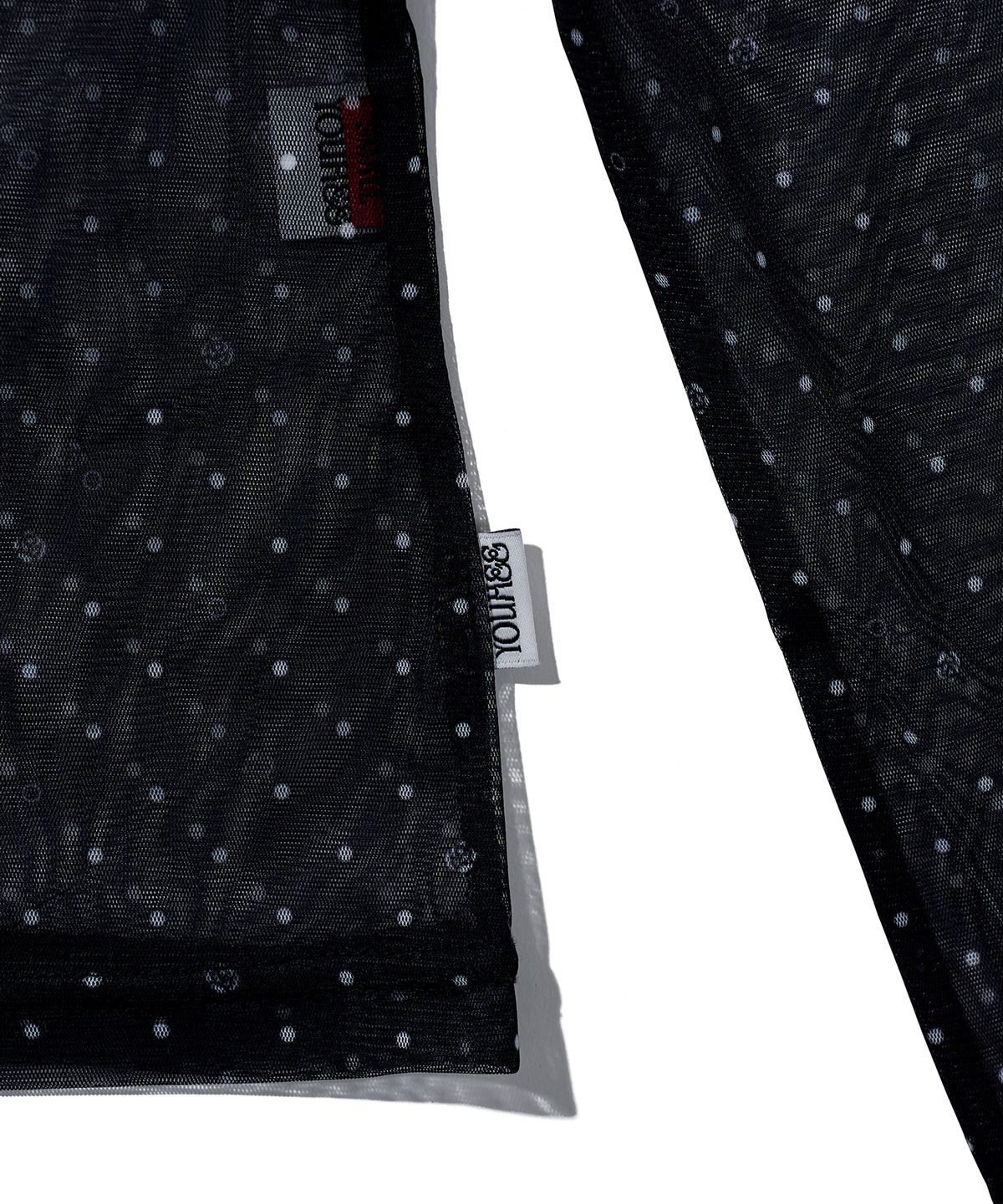 유희(YOUHEE) ROSE DOT MESH LONG SLEEVE_BLACK