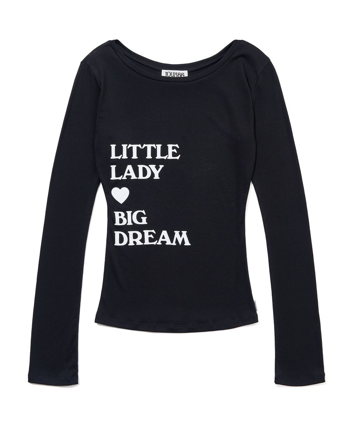 유희(YOUHEE) TYPOGRAPHY LONG SLEEVE_BLACK