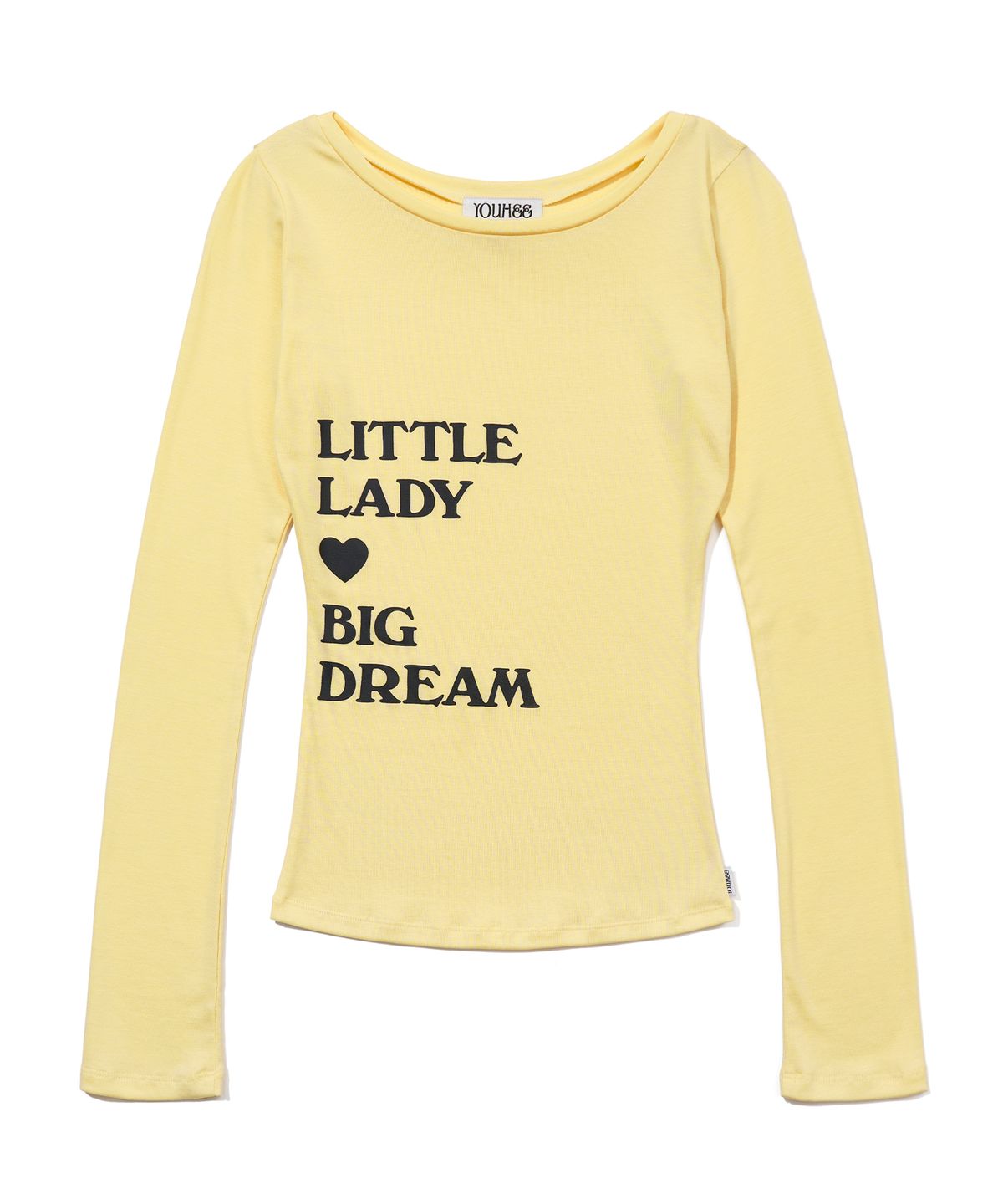 유희(YOUHEE) TYPOGRAPHY LONG SLEEVE_YELLOW