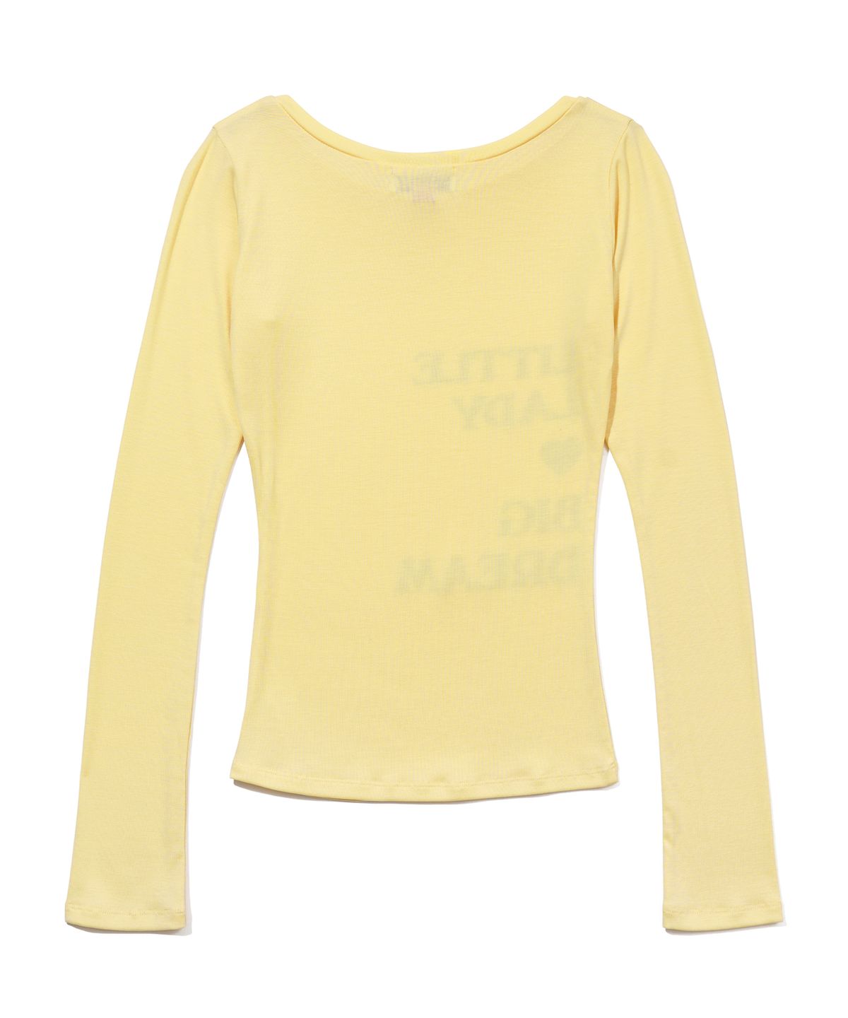 유희(YOUHEE) TYPOGRAPHY LONG SLEEVE_YELLOW