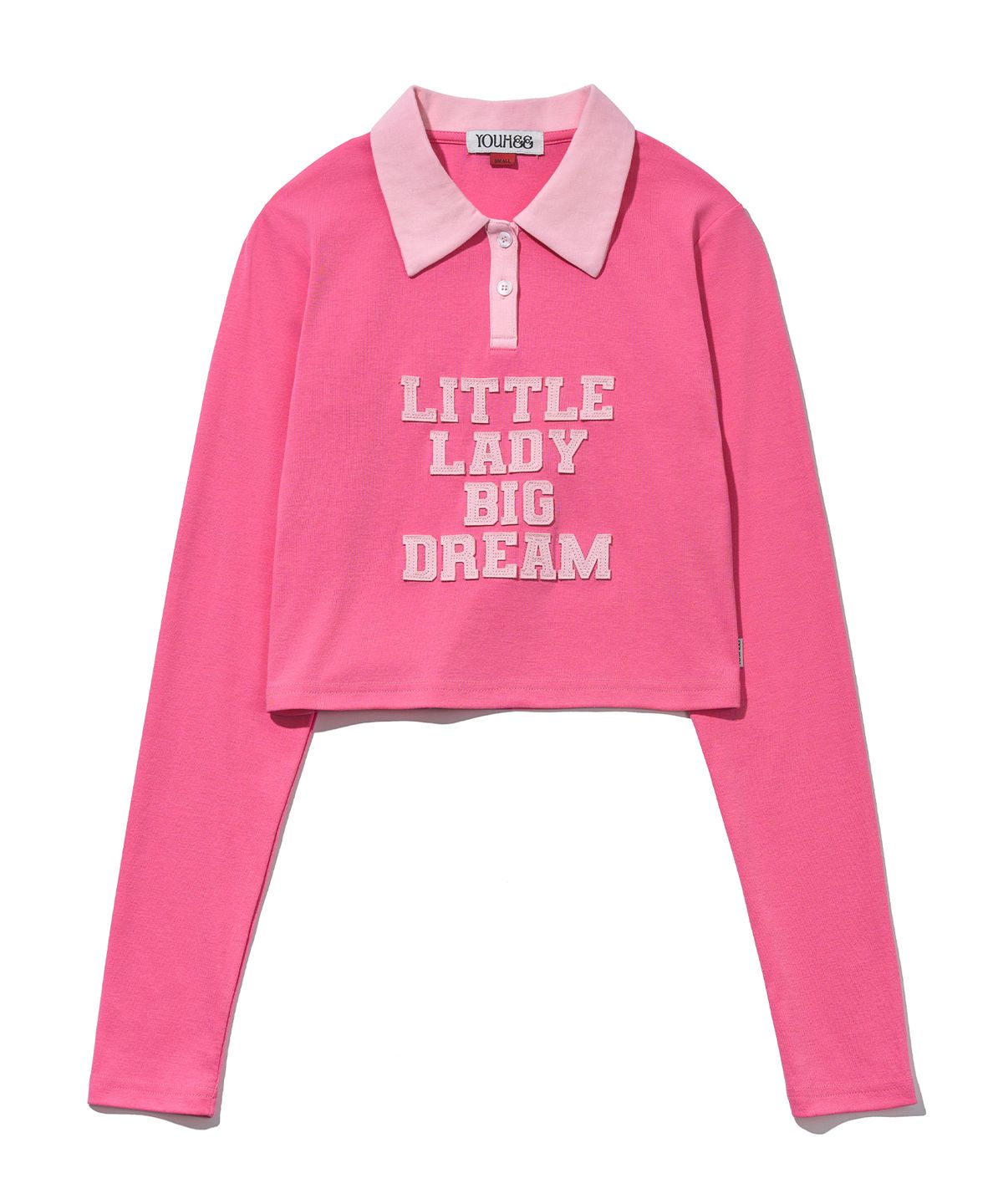 유희(YOUHEE) LETTERING LONG SLEEVE PK T-SHIRTS_PINK