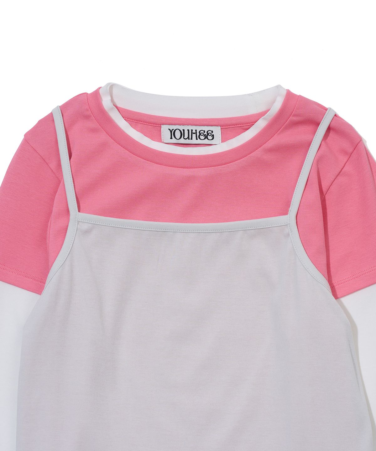 유희(YOUHEE) 3 LAYERED LONG SLEEVE T-SHIRTS_PINK