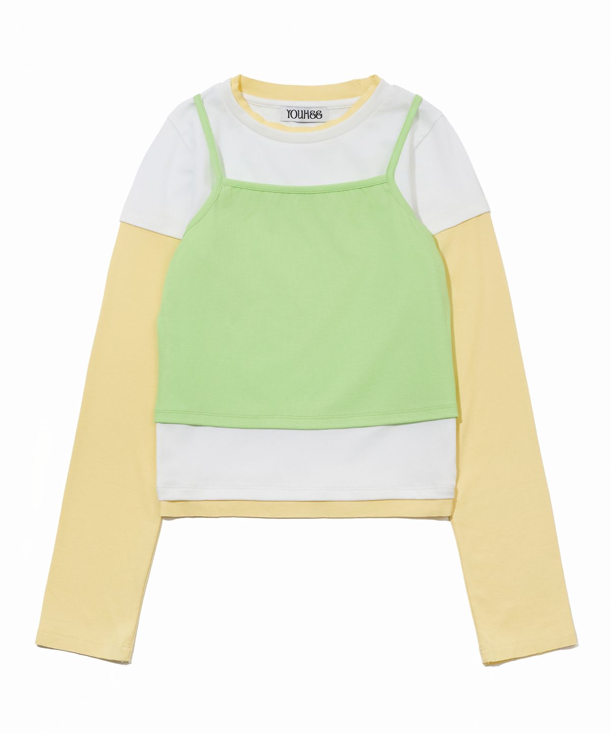 유희(YOUHEE) 3 LAYERED LONG SLEEVE T-SHIRTS_WHITE