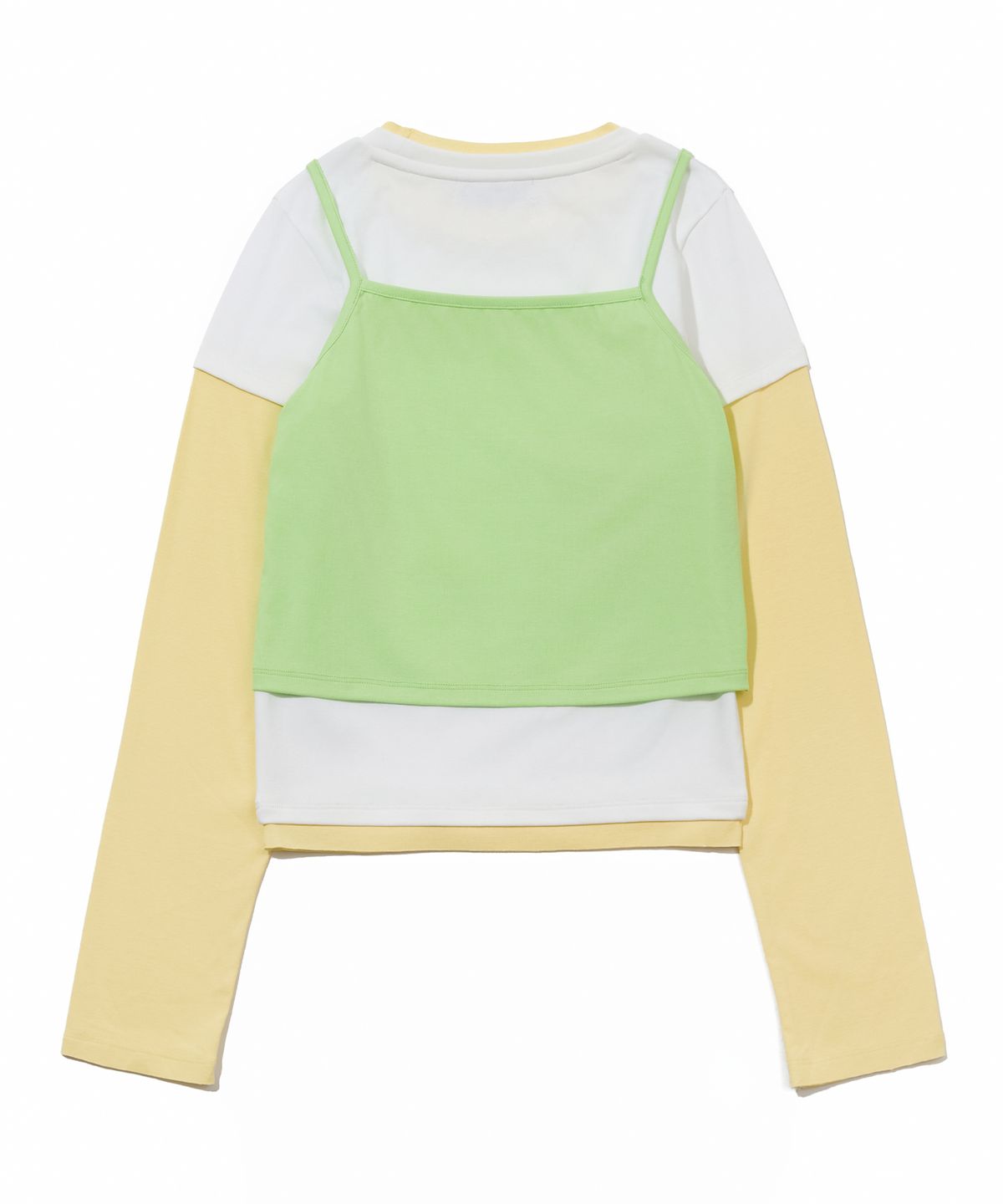 유희(YOUHEE) 3 LAYERED LONG SLEEVE T-SHIRTS_WHITE