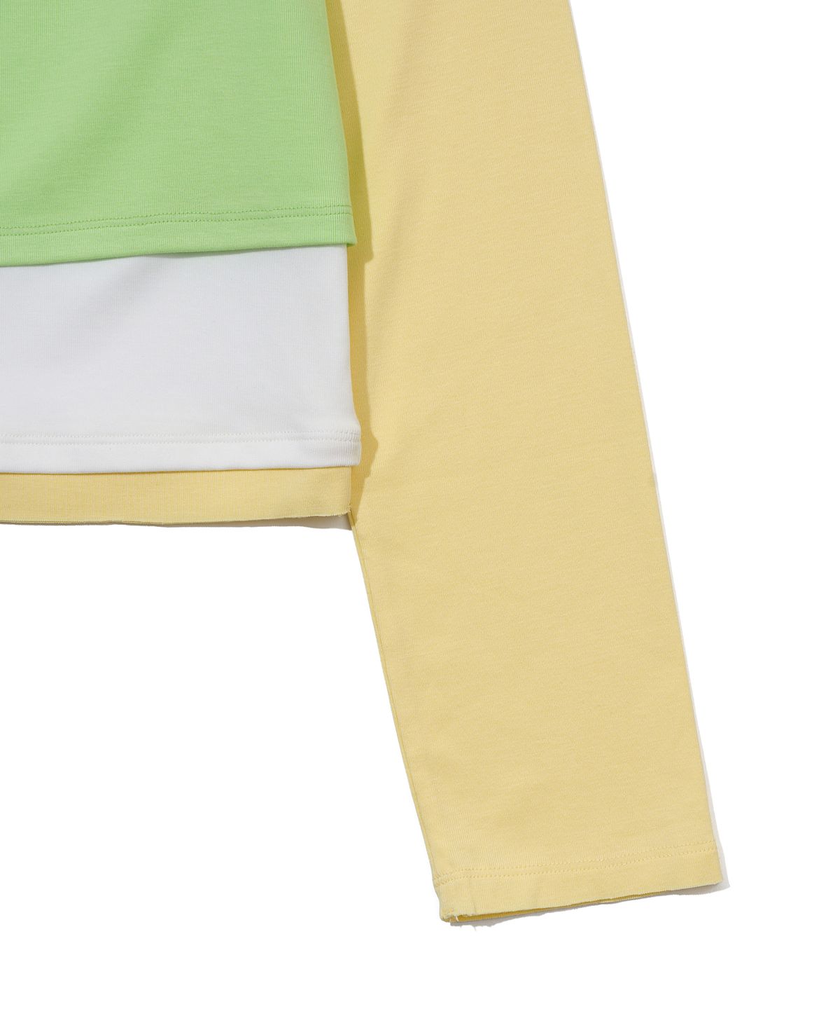 유희(YOUHEE) 3 LAYERED LONG SLEEVE T-SHIRTS_WHITE