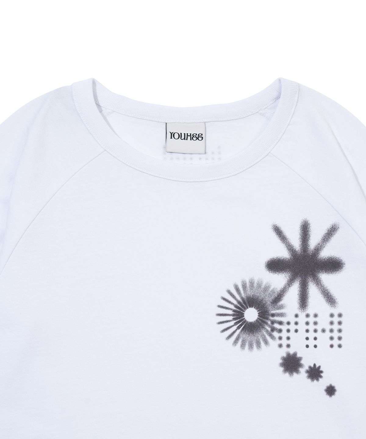 유희(YOUHEE) STAR RAGLAN LONG SLEEVE_WHITE