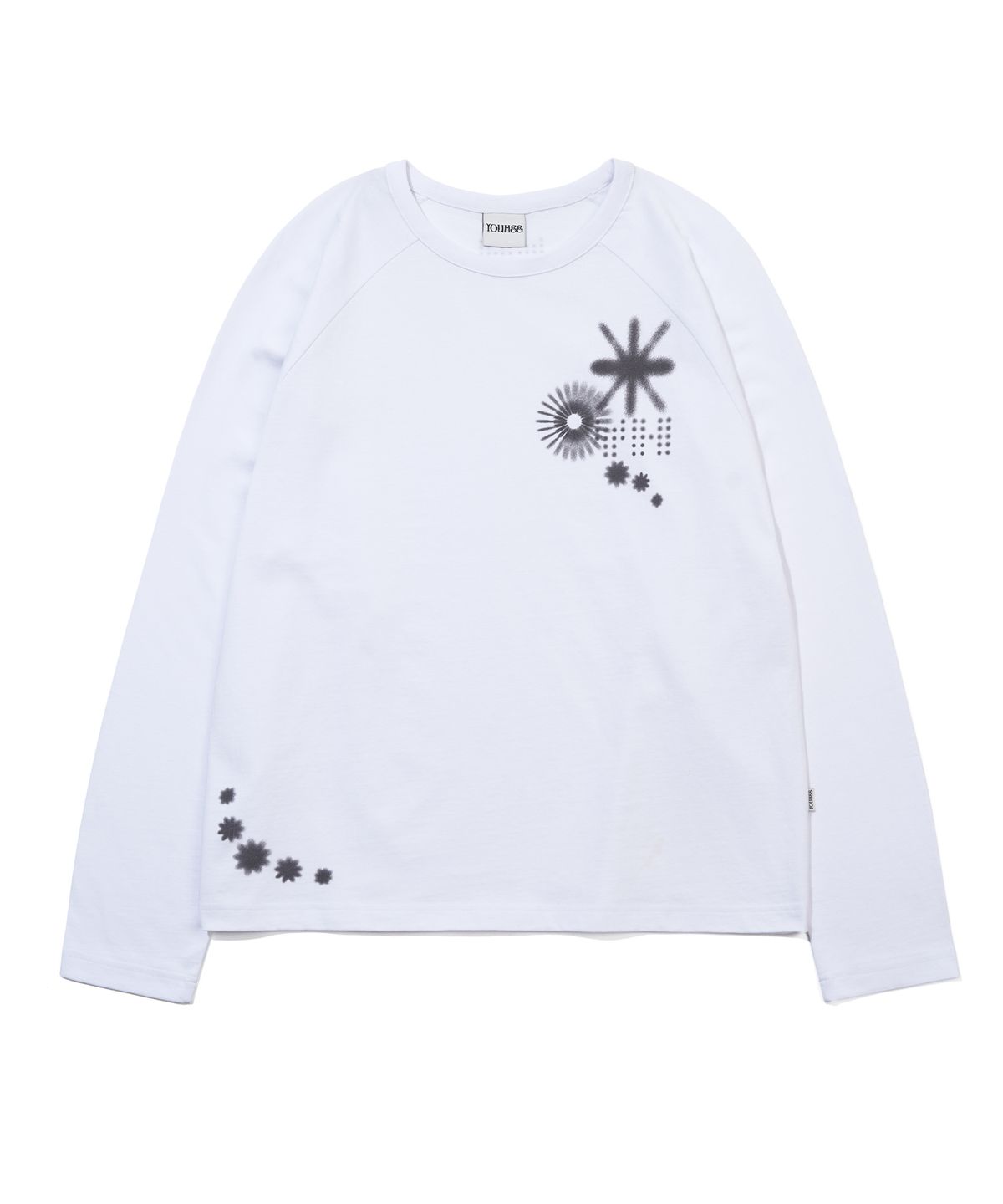 유희(YOUHEE) STAR RAGLAN LONG SLEEVE_WHITE