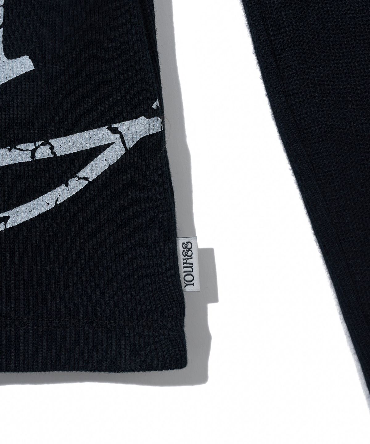 유희(YOUHEE) GRAPHIC HOODIE LONG SLEEVE_BLACK
