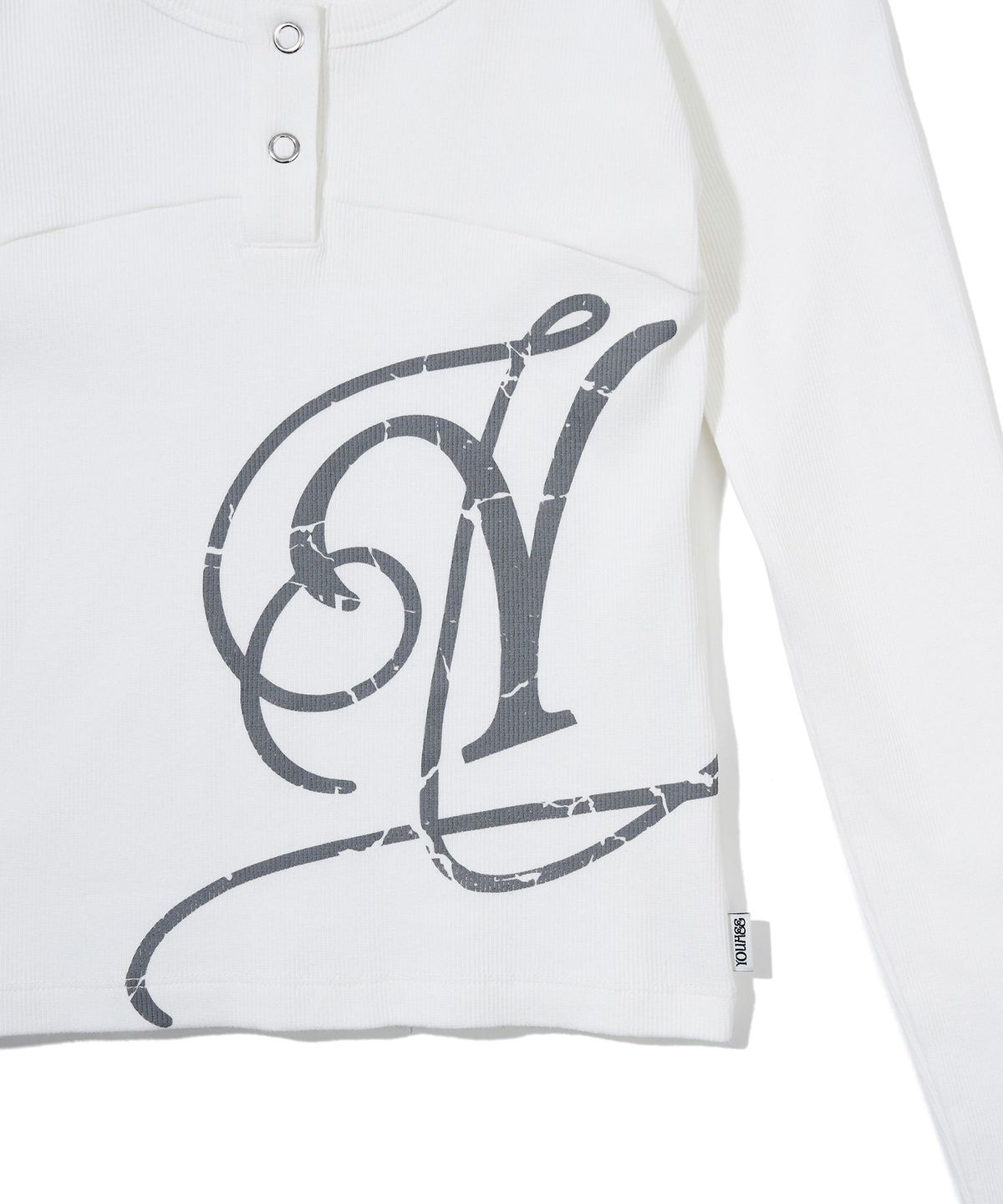 유희(YOUHEE) GRAPHIC HOODIE LONG SLEEVE_WHITE