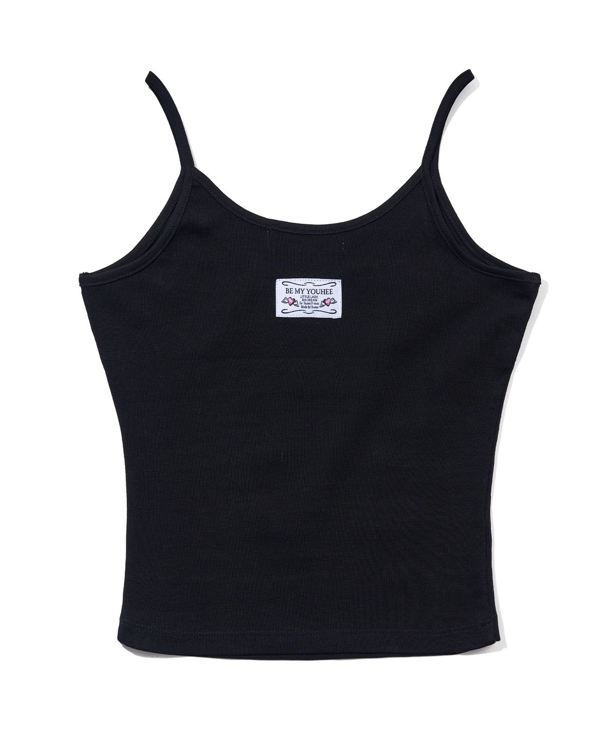 유희(YOUHEE) LABEL DETAILED SLEEVELESS_BLACK