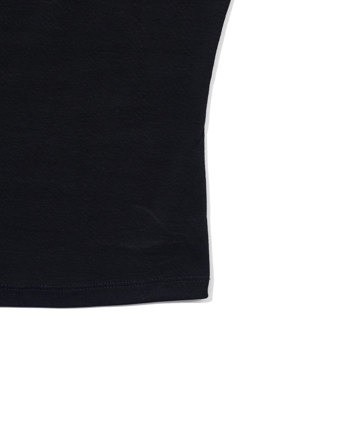 유희(YOUHEE) LABEL DETAILED SLEEVELESS_BLACK