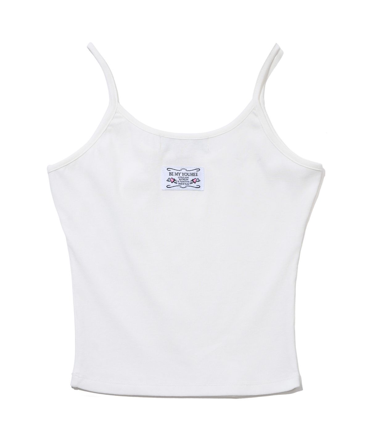 유희(YOUHEE) LABEL DETAILED SLEEVELESS_WHITE