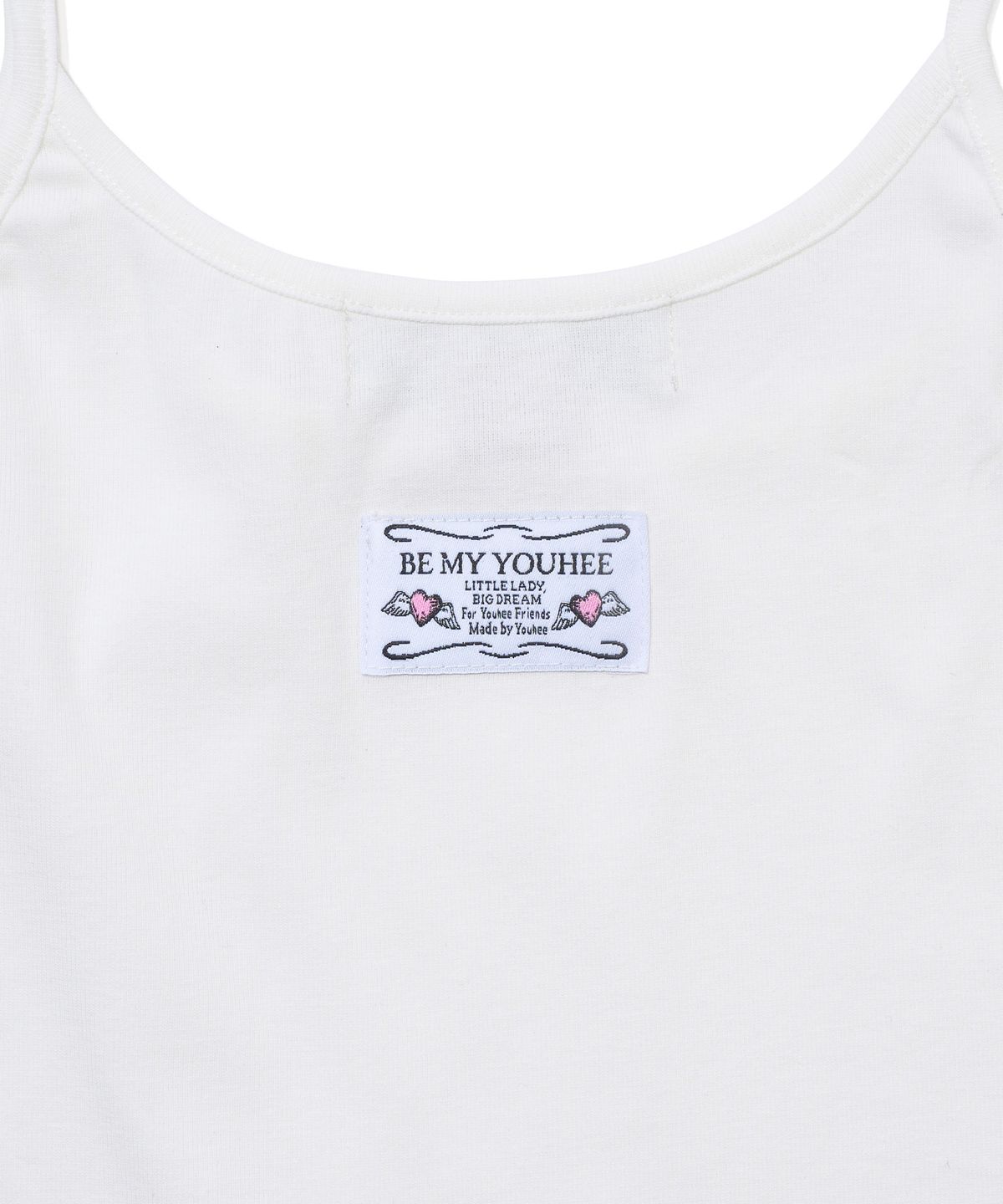 유희(YOUHEE) LABEL DETAILED SLEEVELESS_WHITE
