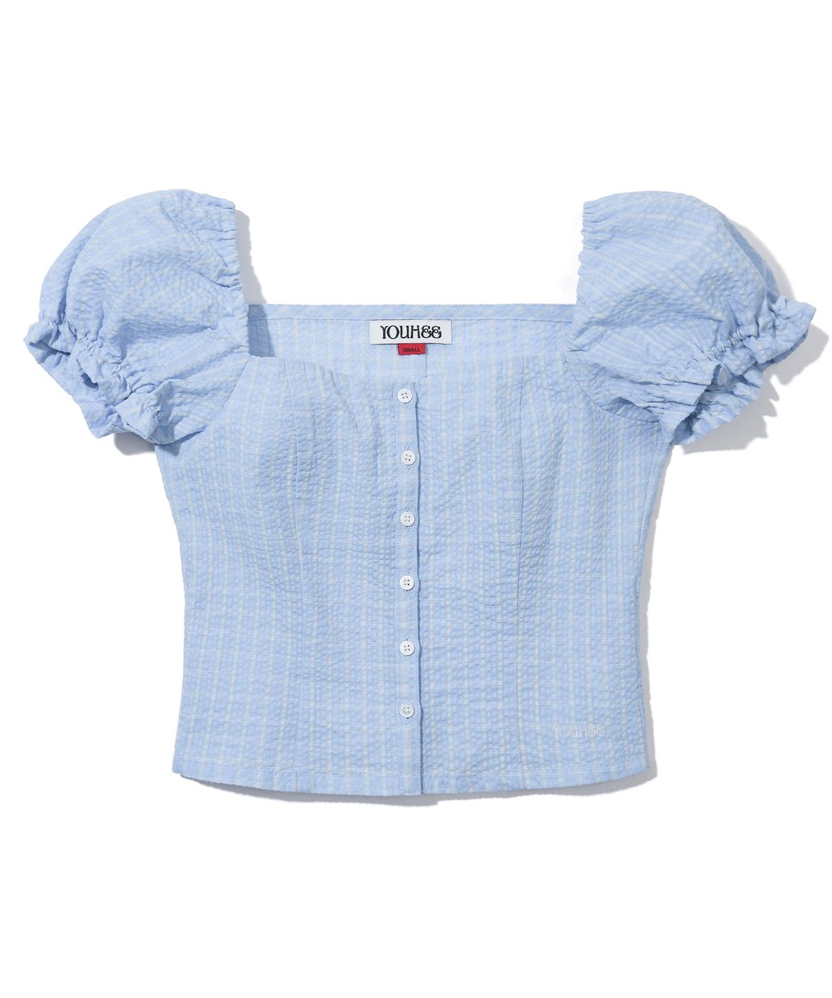 유희(YOUHEE) PUFF SLEEVE BLOUSE_LIGHT BLUE