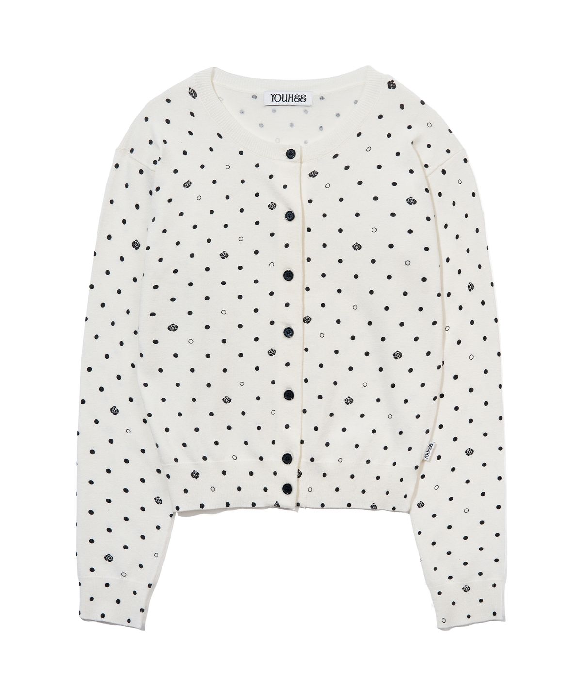 유희(YOUHEE) ROSE DOT KNIT CARDIGAN_IVORY