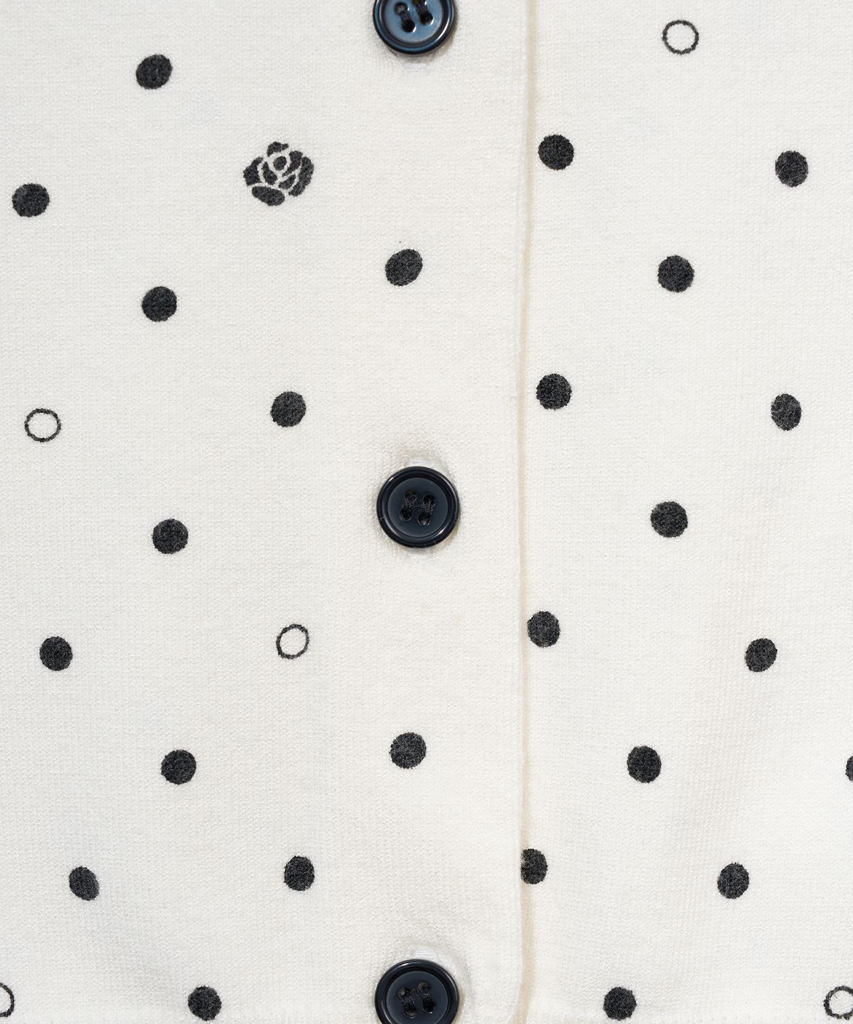 유희(YOUHEE) ROSE DOT KNIT CARDIGAN_IVORY