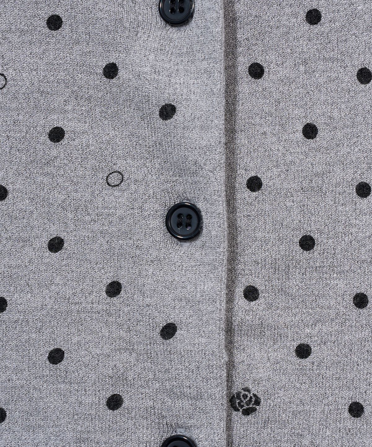 유희(YOUHEE) ROSE DOT KNIT CARDIGAN_MELANGE GREY
