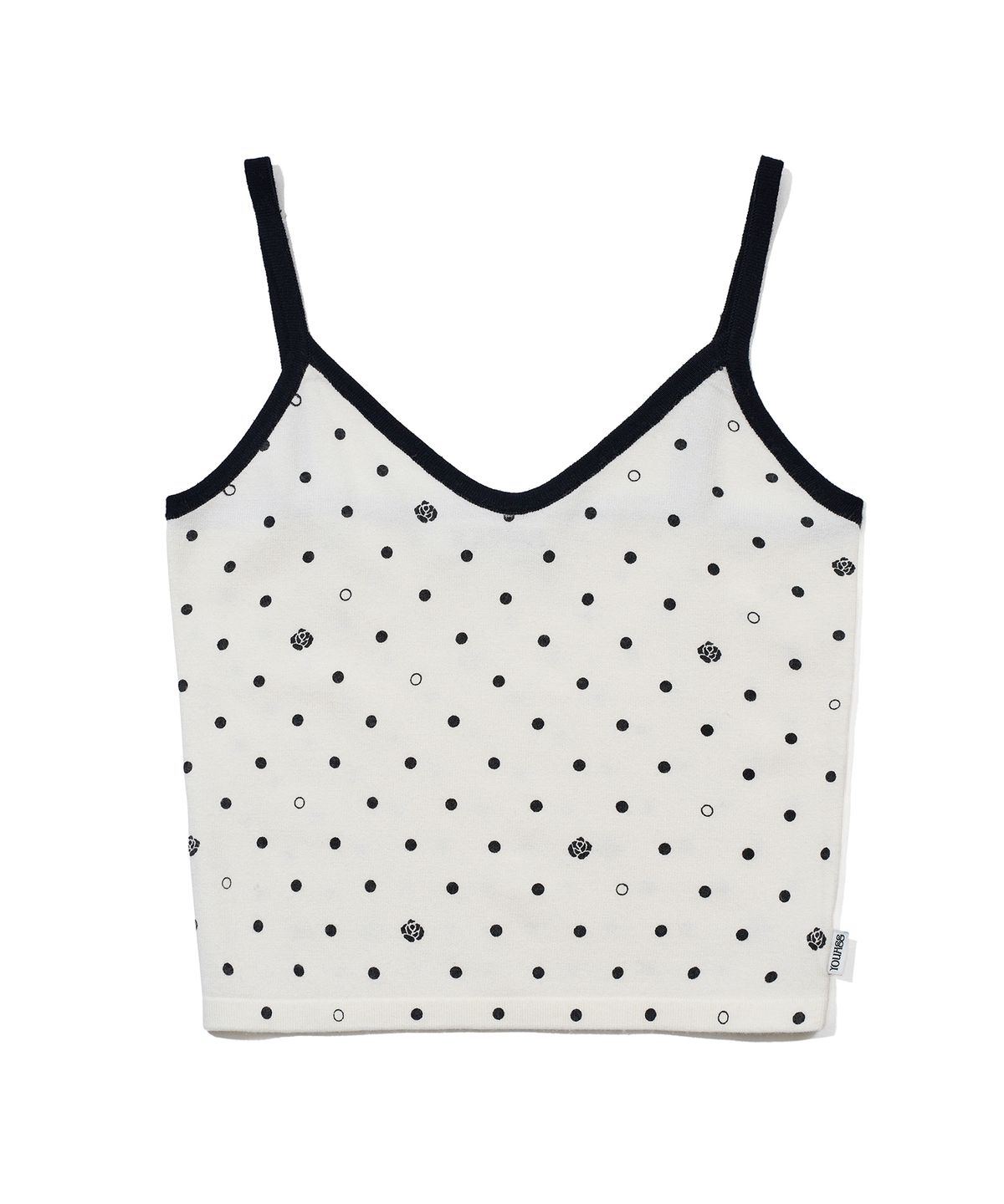 유희(YOUHEE) ROSE DOT KNIT SLEEVELESS_IVORY