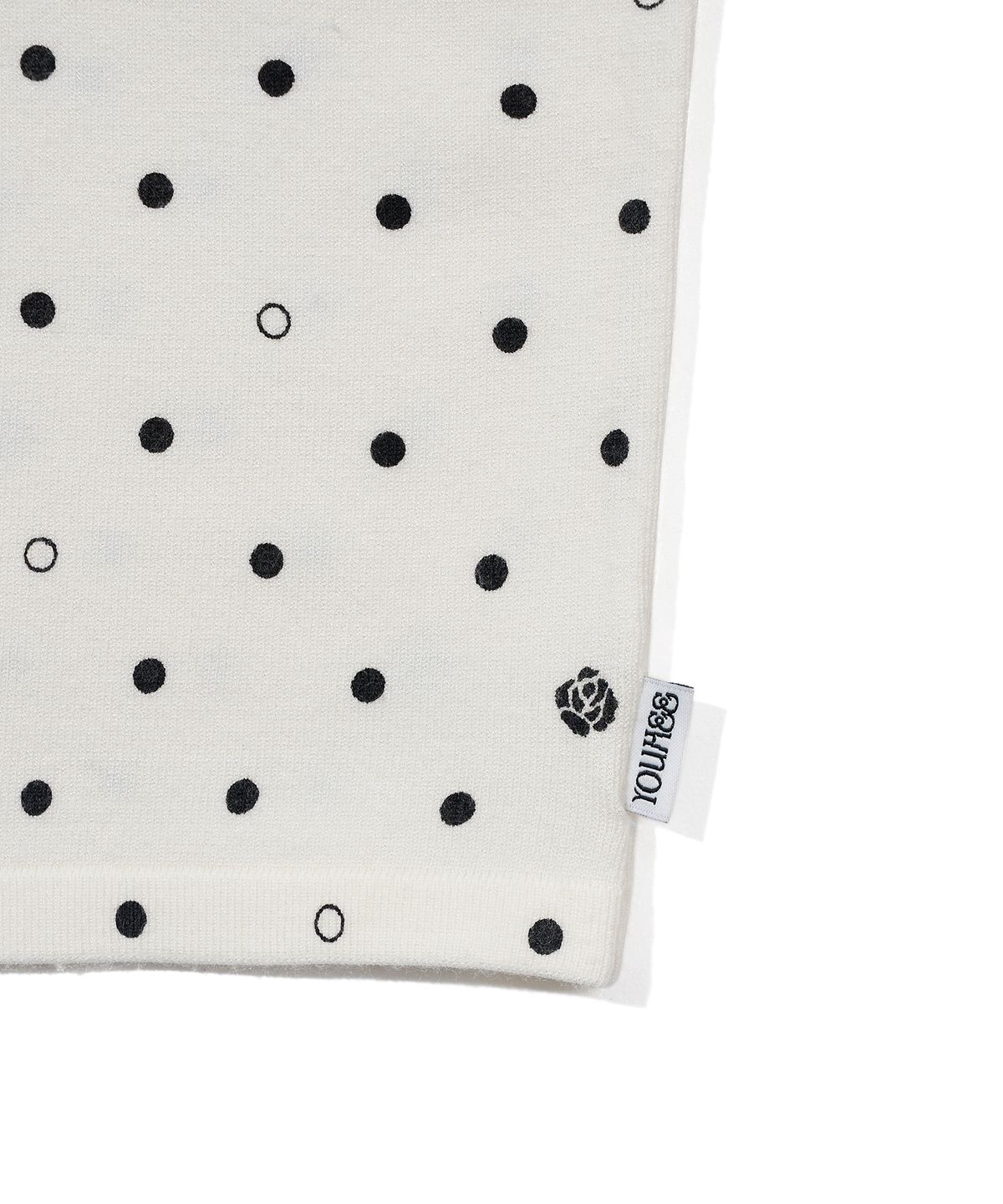 유희(YOUHEE) ROSE DOT KNIT SLEEVELESS_IVORY