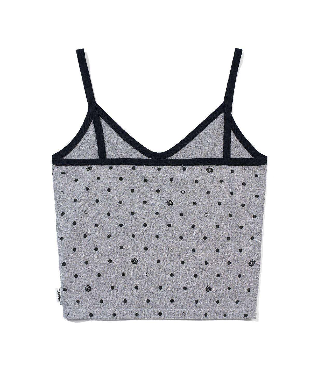 유희(YOUHEE) ROSE DOT KNIT SLEEVELESS_MELANGE GREY