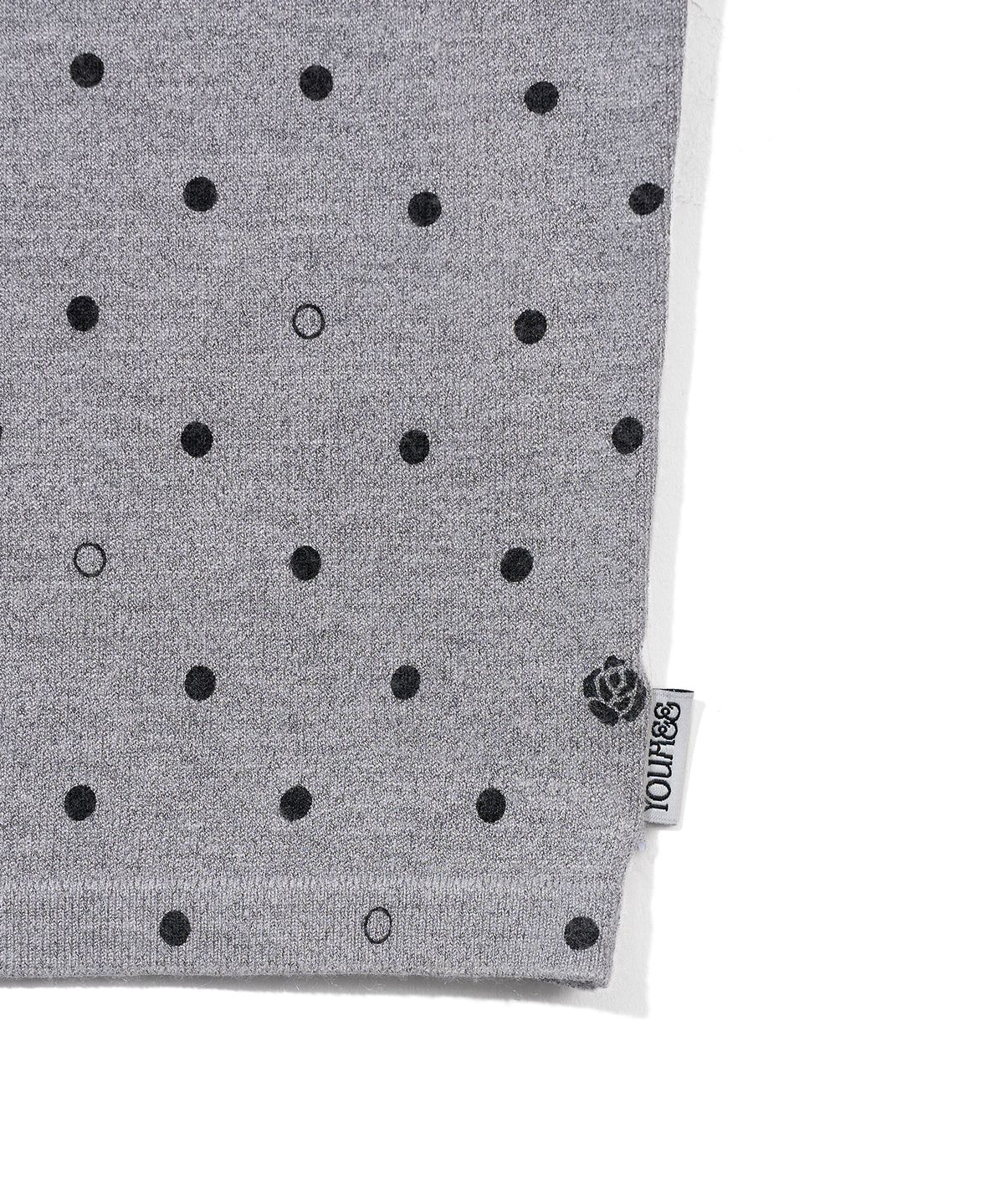 유희(YOUHEE) ROSE DOT KNIT SLEEVELESS_MELANGE GREY