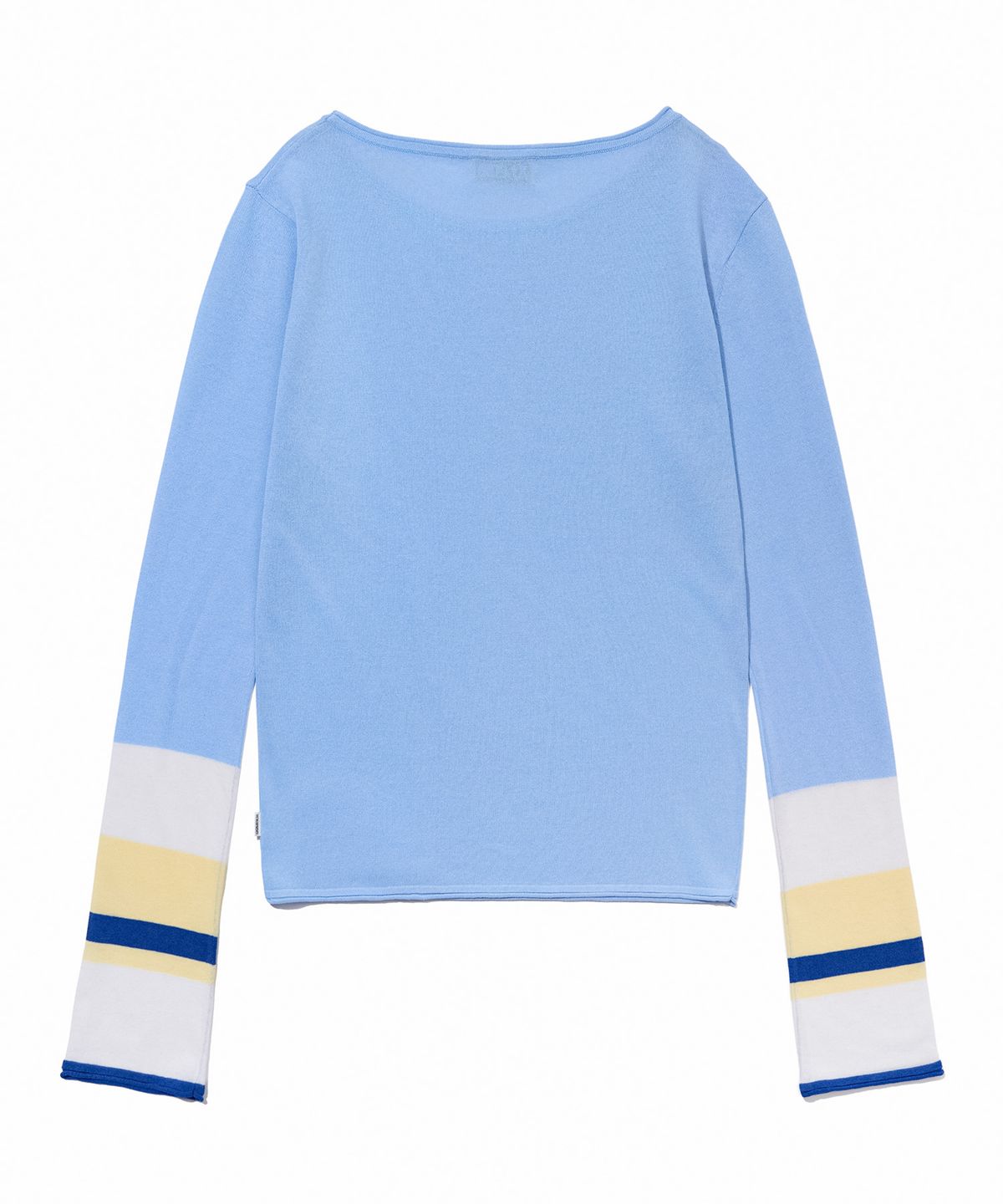 유희(YOUHEE) COLOR BLOCKED LONG SLEEVE KNIT_BLUE