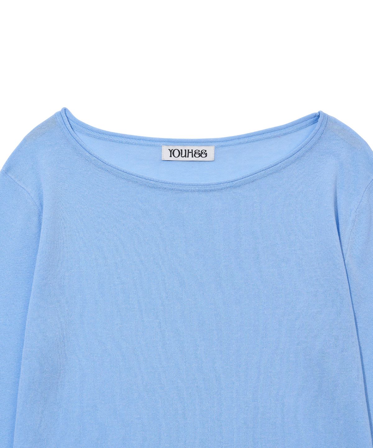유희(YOUHEE) COLOR BLOCKED LONG SLEEVE KNIT_BLUE