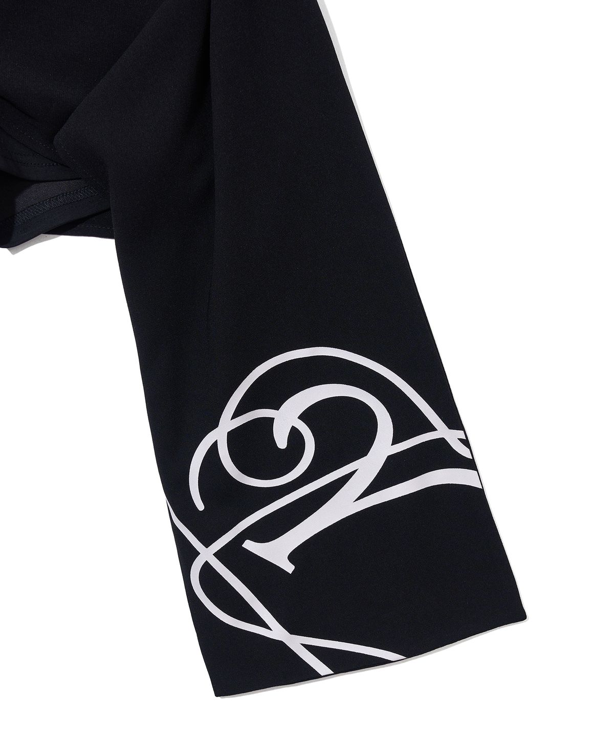 유희(YOUHEE) SLOGAN SKIRT PANTS_BLACK