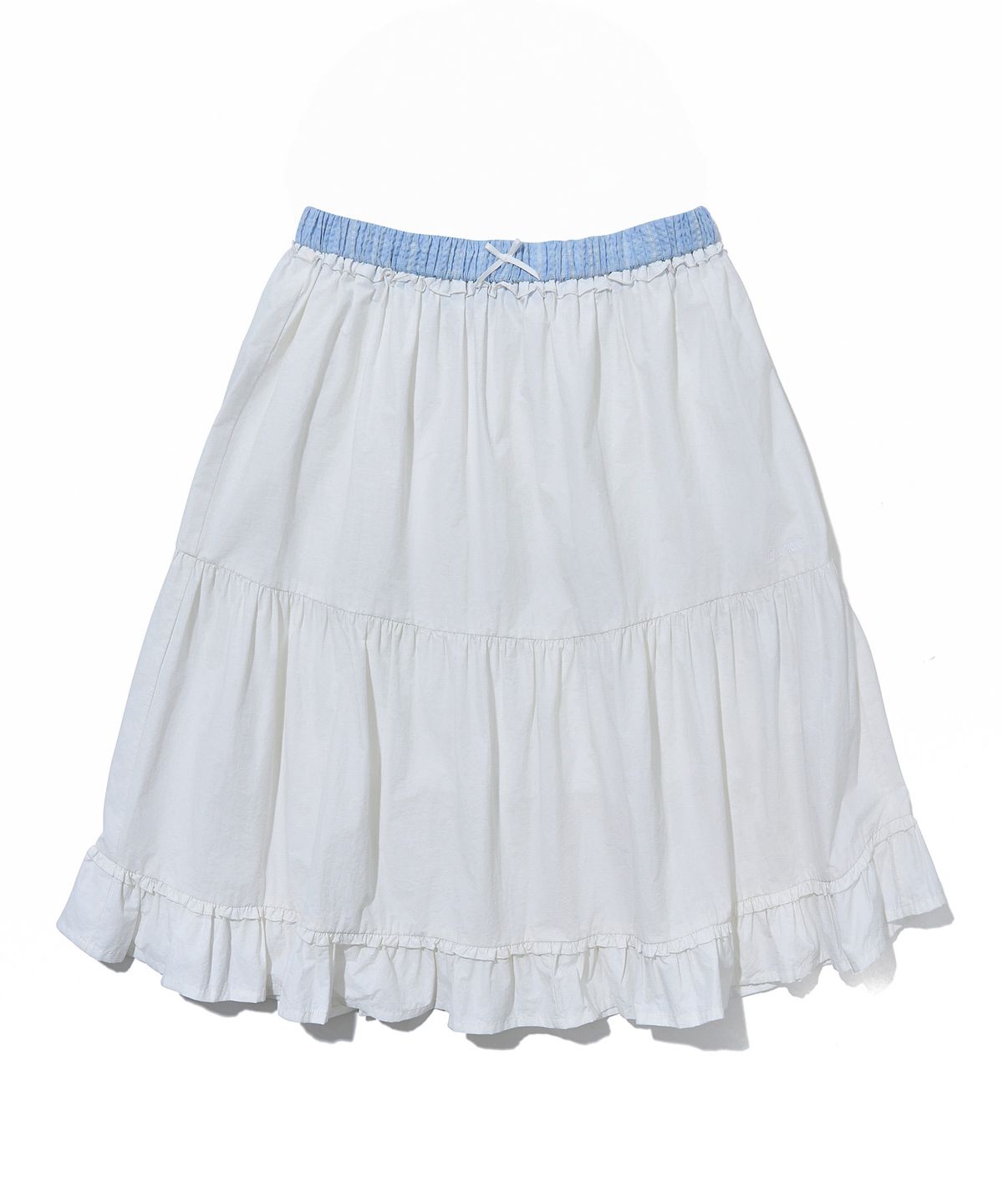 유희(YOUHEE) TIERED LACE MIDI SKIRT_WHITE