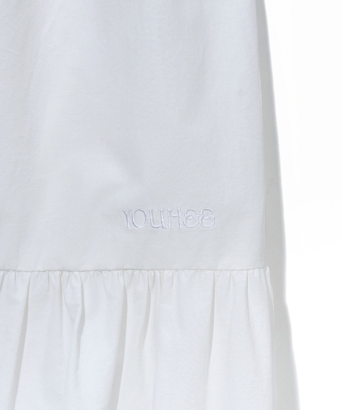 유희(YOUHEE) TIERED LACE MIDI SKIRT_WHITE