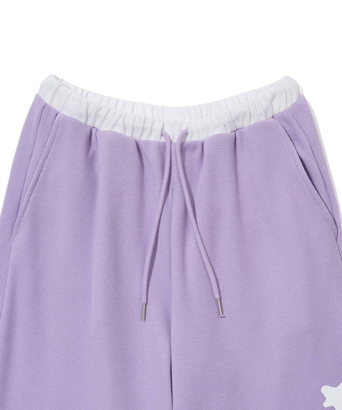 유희(YOUHEE) GRAPHIC WAFFLE SWEAT PANTS_PURPLE