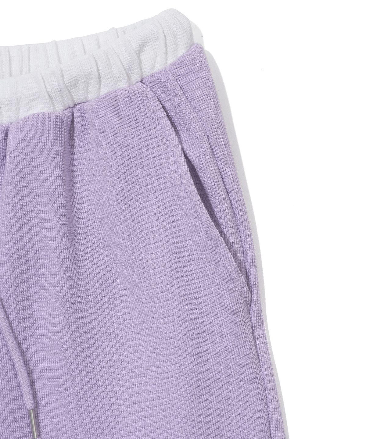 유희(YOUHEE) GRAPHIC WAFFLE SWEAT PANTS_PURPLE