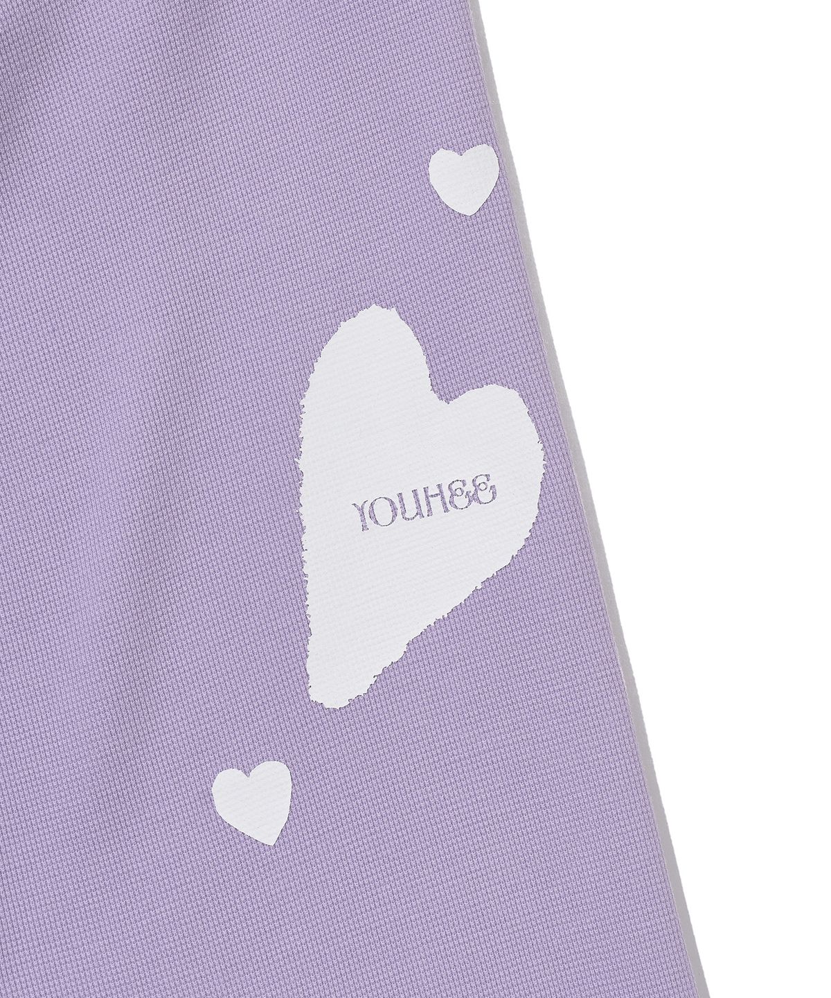 유희(YOUHEE) GRAPHIC WAFFLE SWEAT PANTS_PURPLE