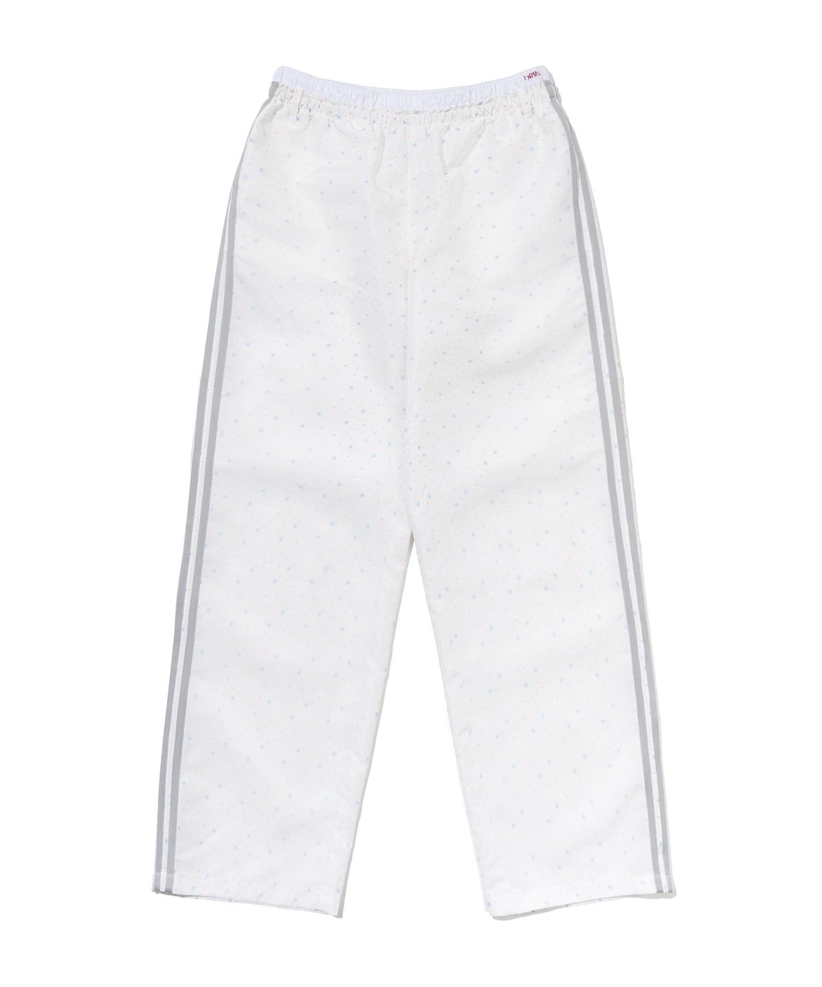 유희(YOUHEE) STAR PATTERN LAYERED BANDING TRACK PANTS_WHITE