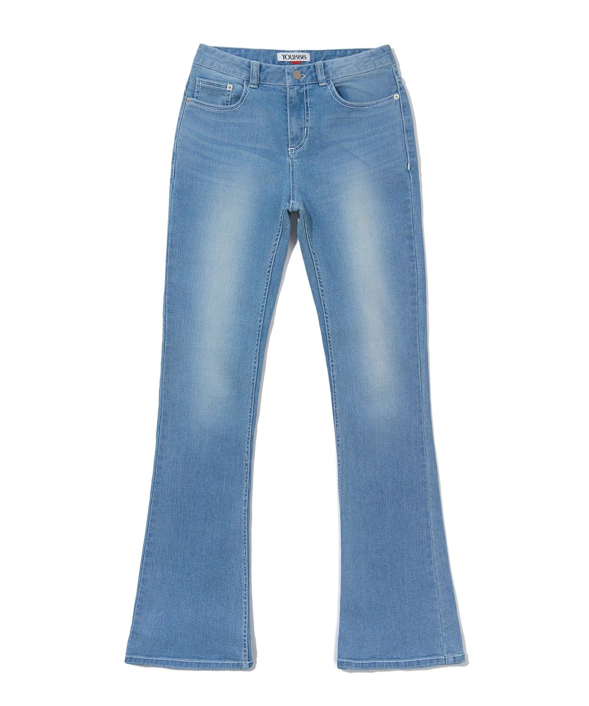 유희(YOUHEE) HOTFIX BOOTSCUT DENIM PANTS_LIGHT BLUE