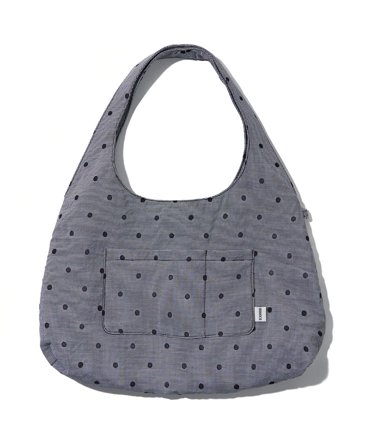 유희(YOUHEE) CHECK DOT COTTON BIG BAG_BLACK