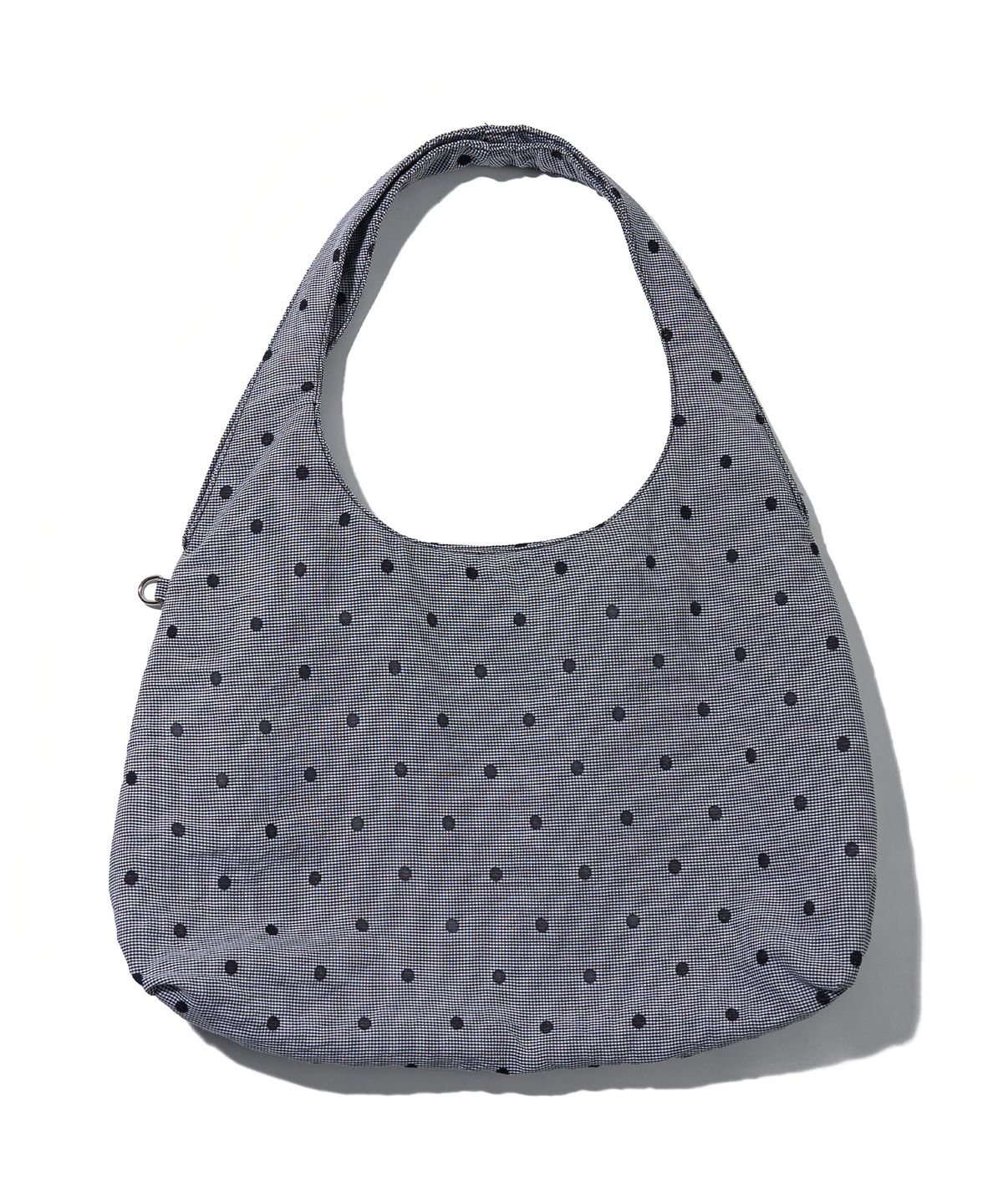 유희(YOUHEE) CHECK DOT COTTON BIG BAG_BLACK