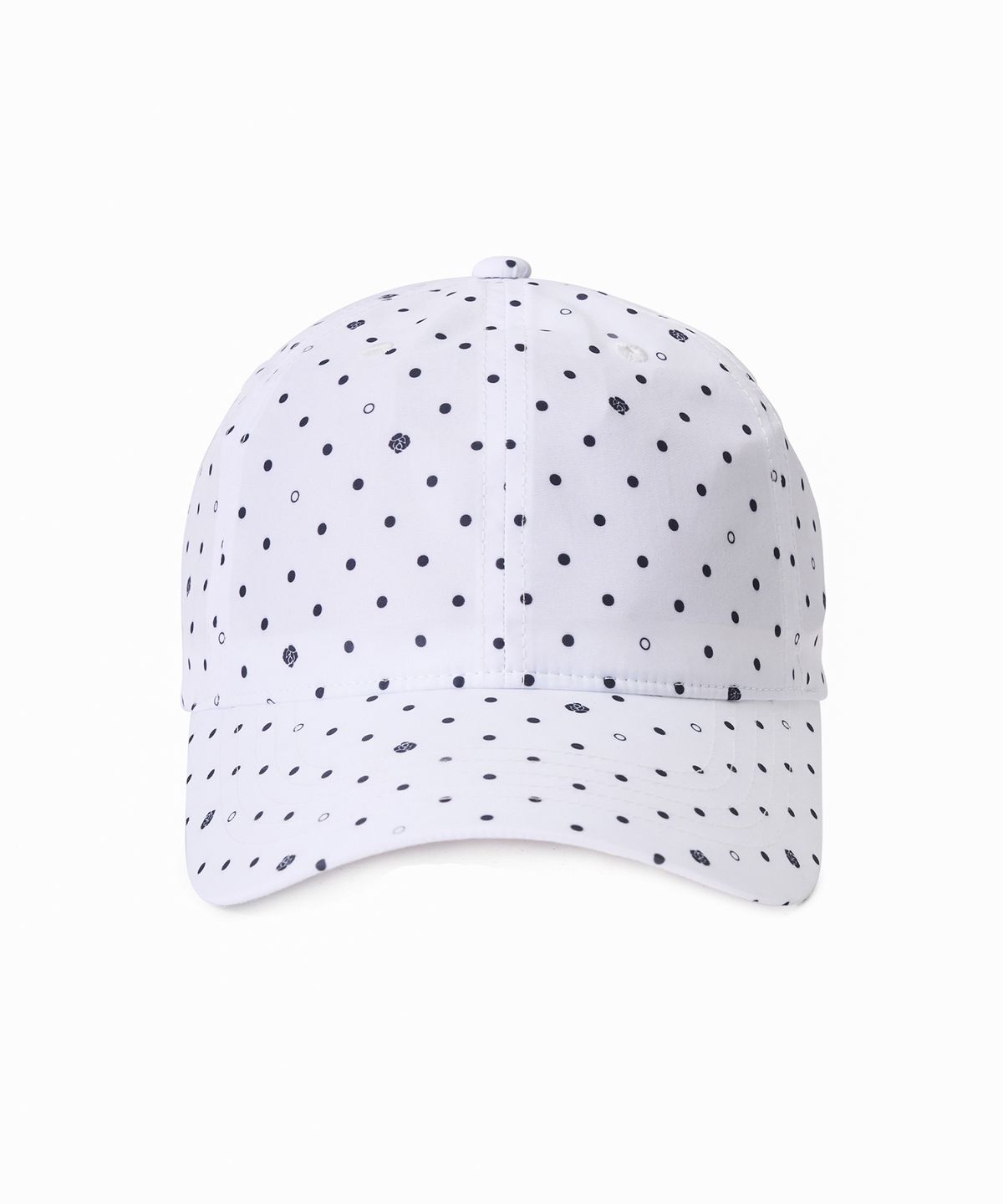 유희(YOUHEE) ROSE DOT GRAPHIC BALL CAP_WHITE