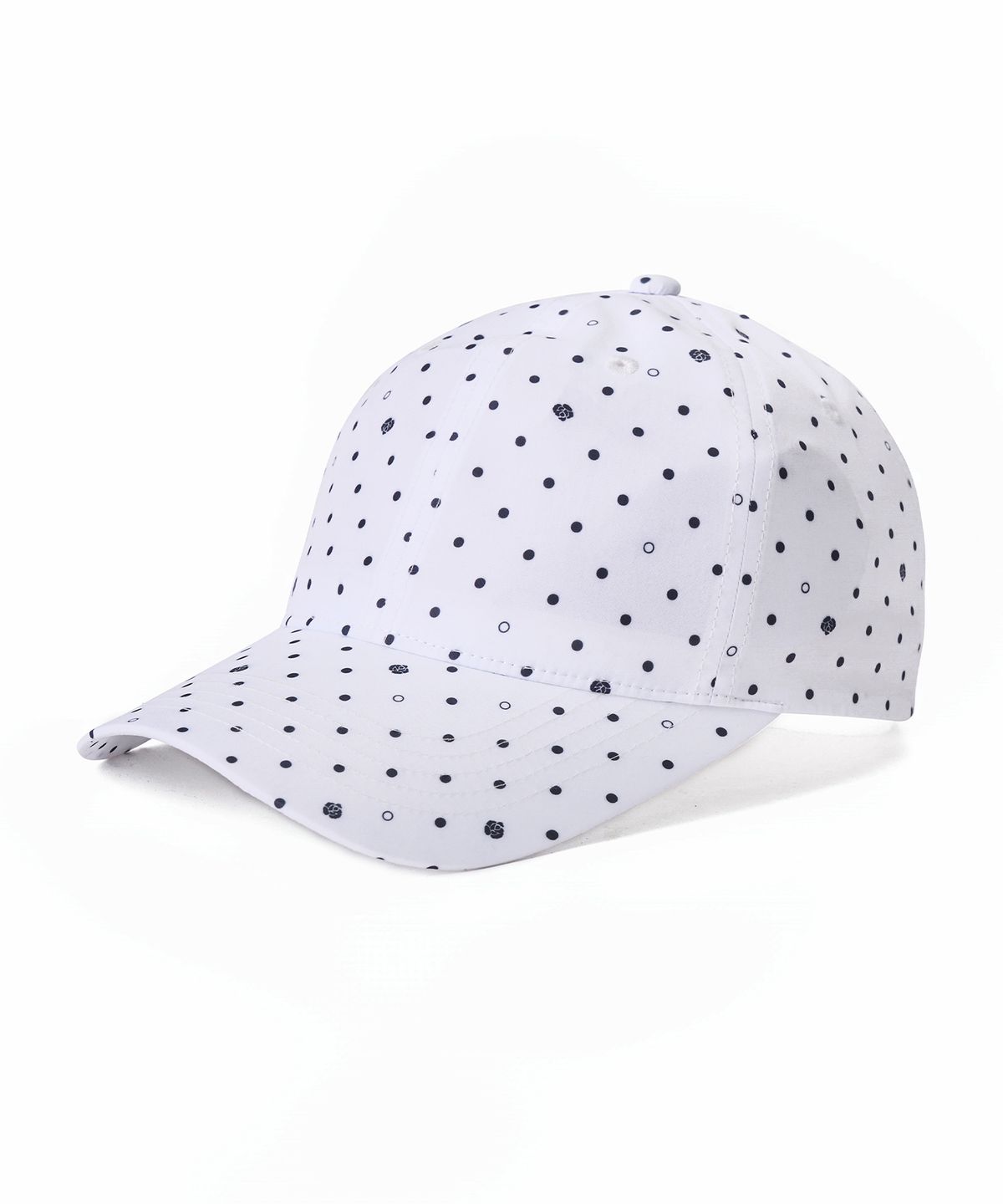 유희(YOUHEE) ROSE DOT GRAPHIC BALL CAP_WHITE