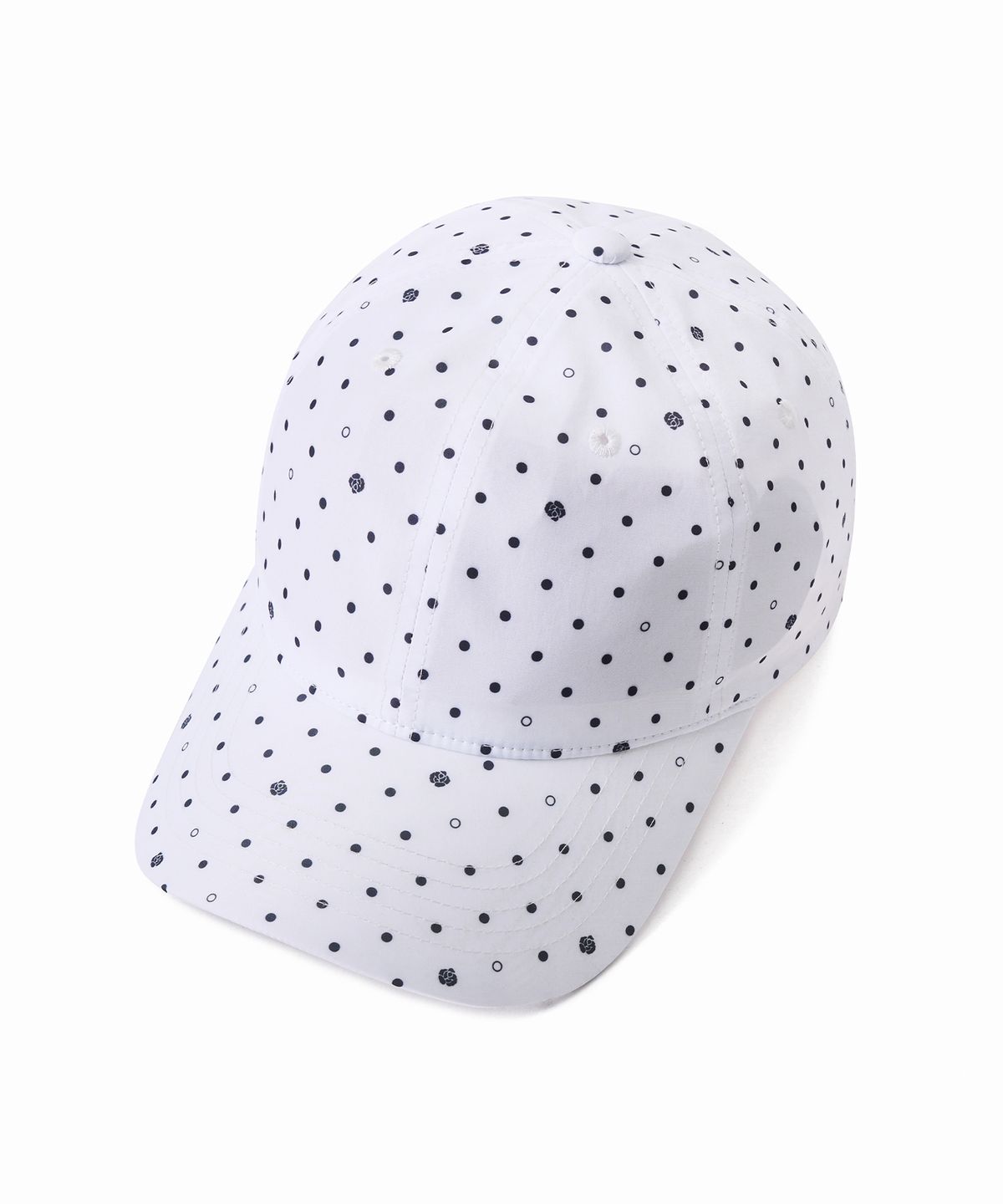 유희(YOUHEE) ROSE DOT GRAPHIC BALL CAP_WHITE