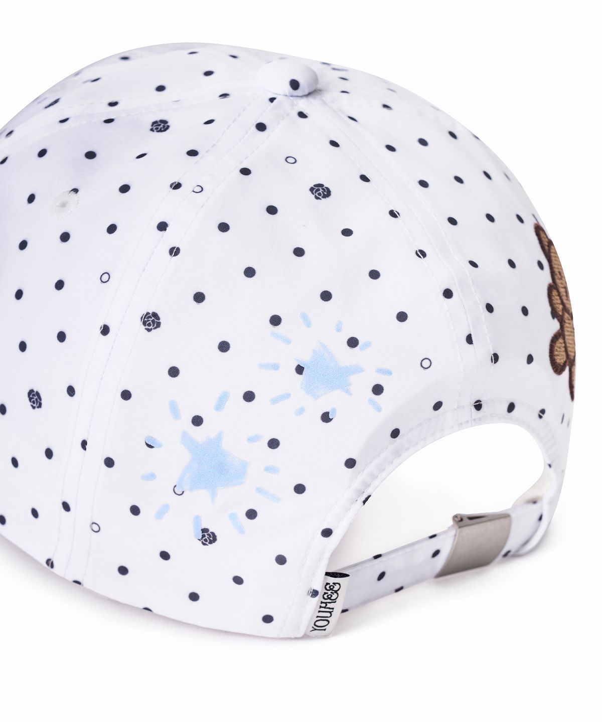 유희(YOUHEE) ROSE DOT GRAPHIC BALL CAP_WHITE