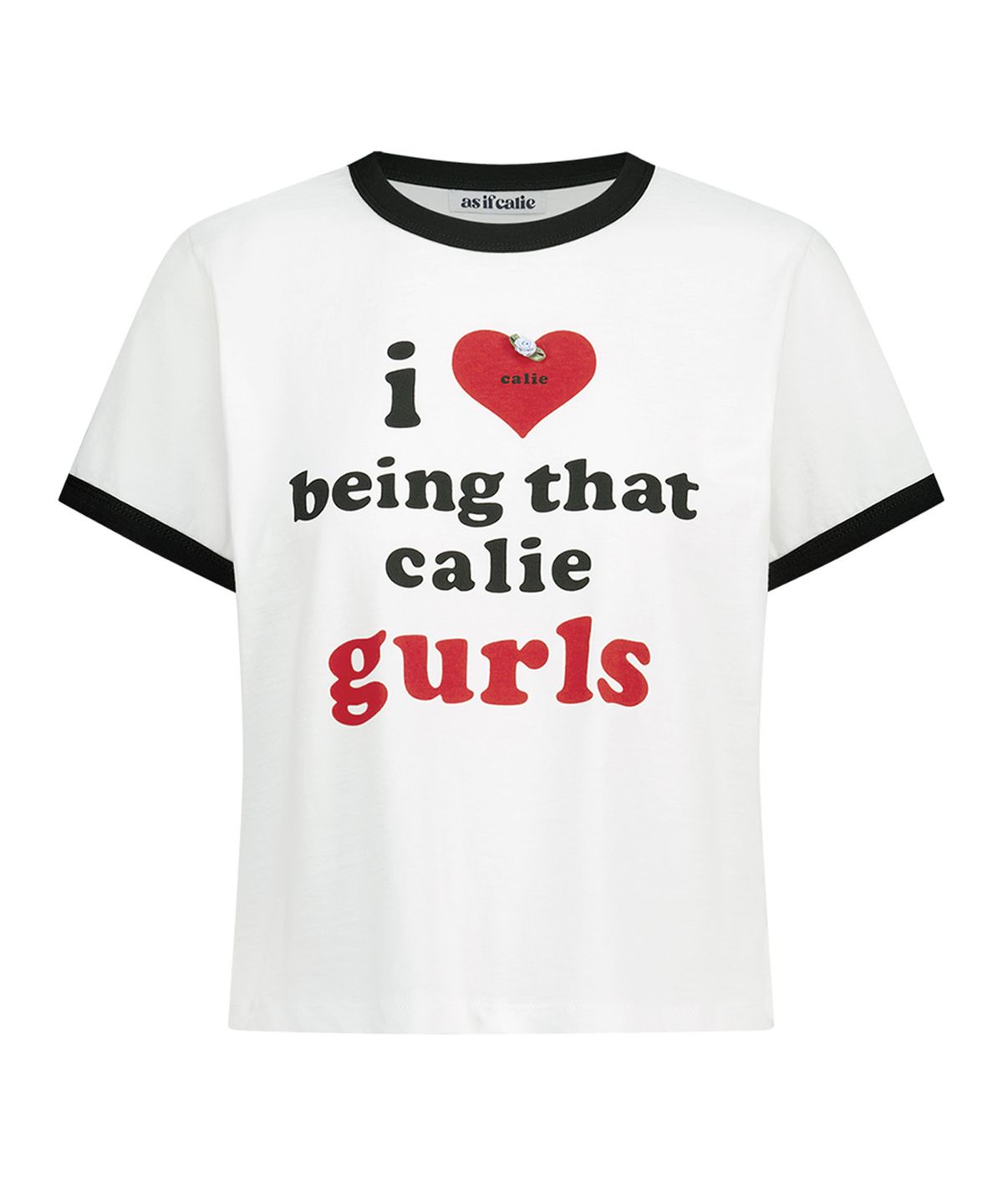 에즈이프 캘리(ASIF CALIE) NEW GURLS RINGER T-SHIRT WHITE