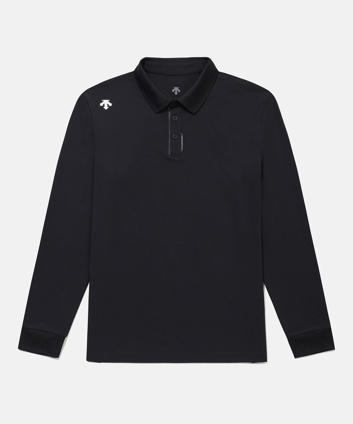 데상트(DESCENTE) 터프 폴로 긴팔 티셔츠 블랙 SR323UPL81