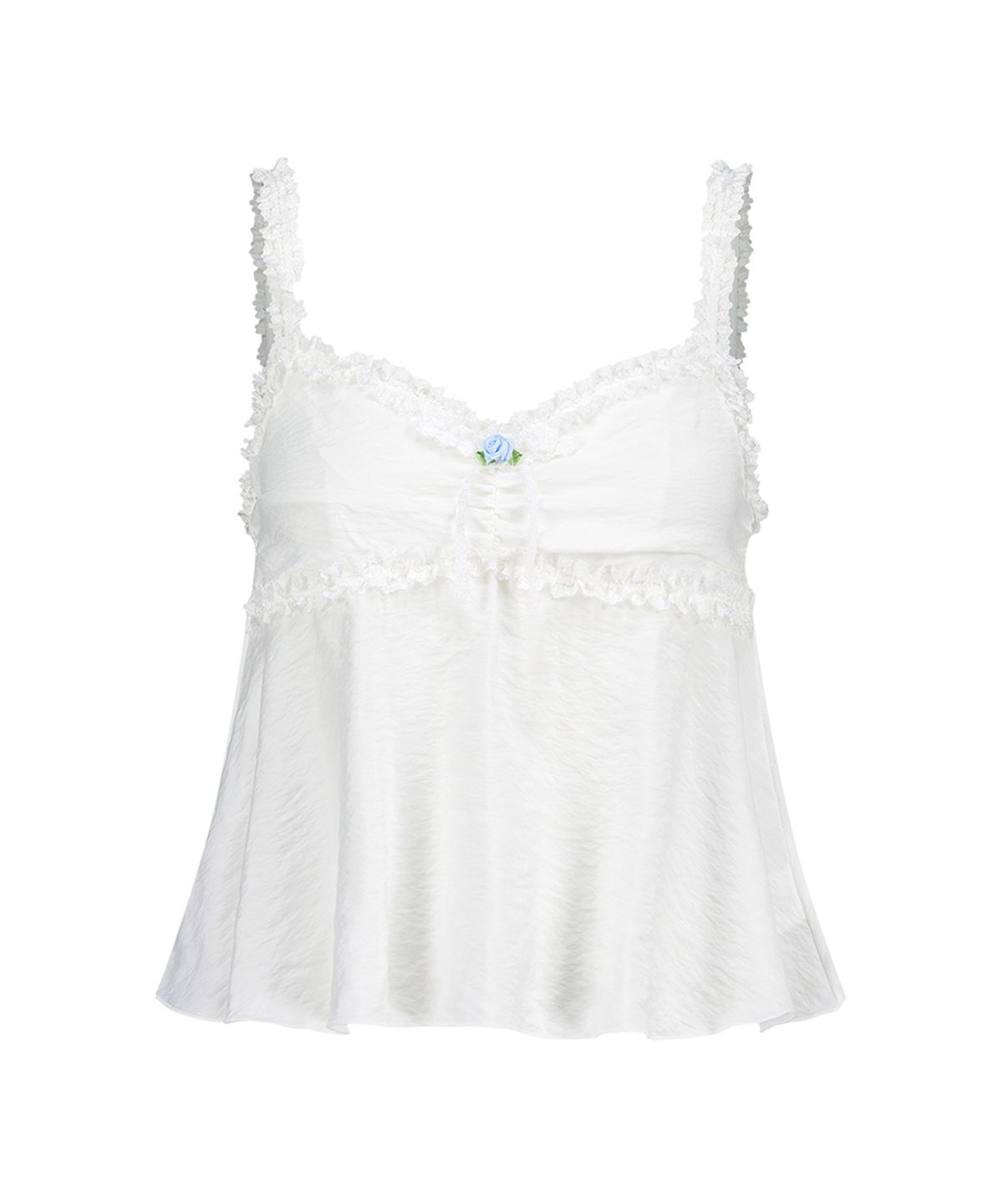 에즈이프 캘리(ASIF CALIE) FLOWER LACE TRIM SLEEVELESS WHITE