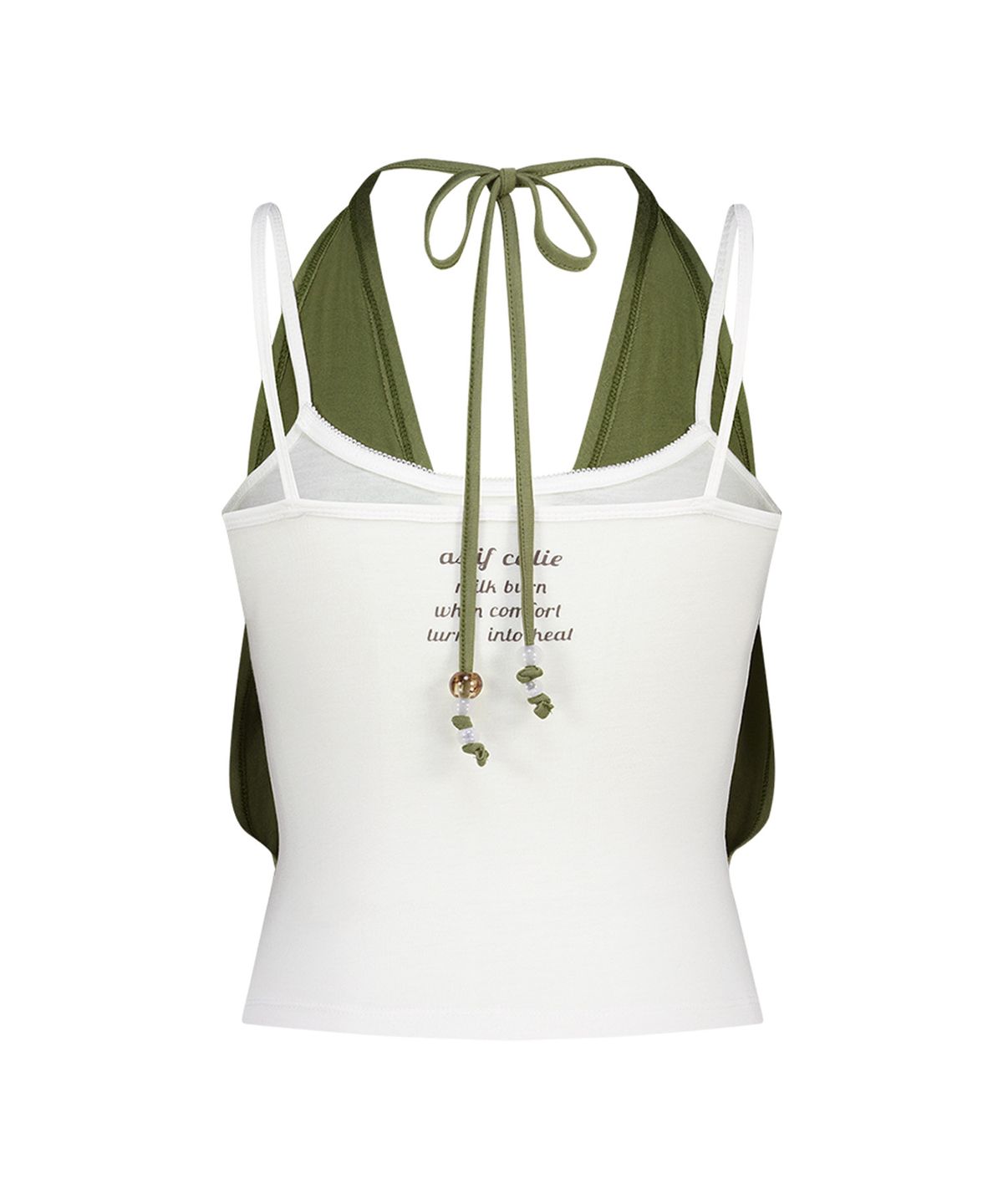 에즈이프 캘리(ASIF CALIE) LAYERD HALTER SLEEVELESS KHAKI