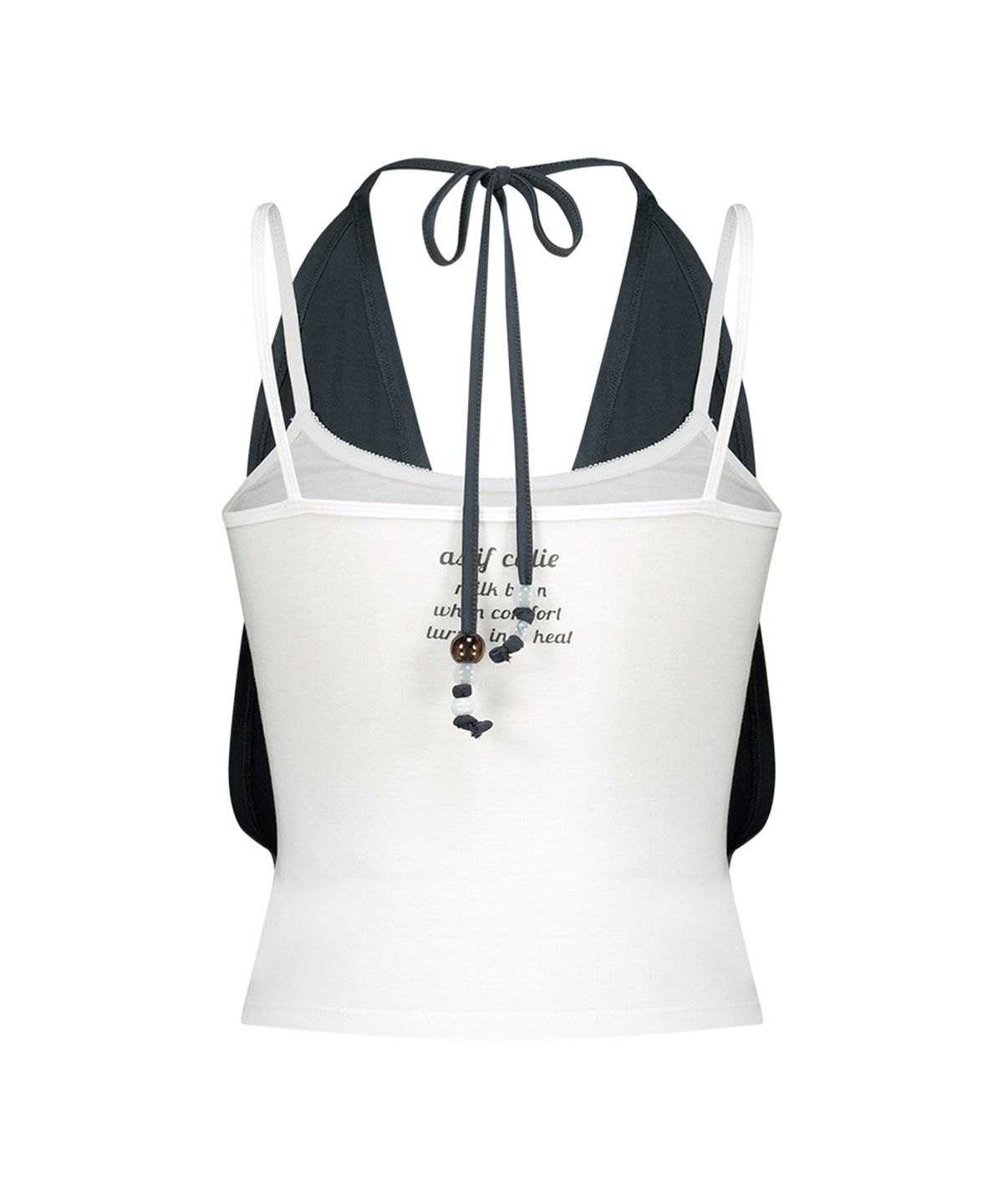 에즈이프 캘리(ASIF CALIE) LAYERD HALTER SLEEVELESS DARK NAVY