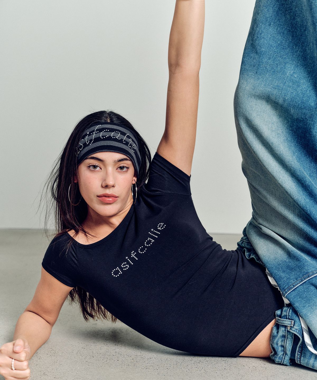 에즈이프 캘리(ASIF CALIE) ONE SHOULDER BODY SUIT BLACK